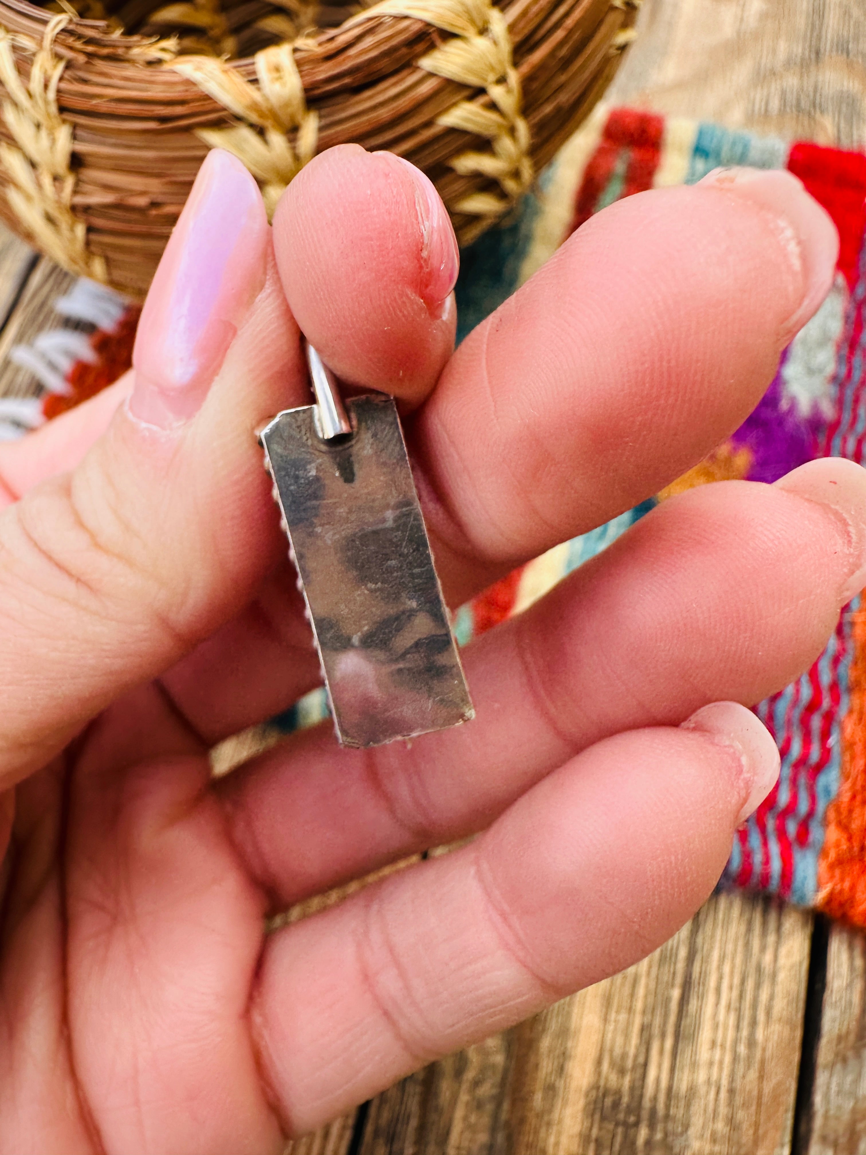 Handcrafted Sterling Silver & Turquoise Pendant
