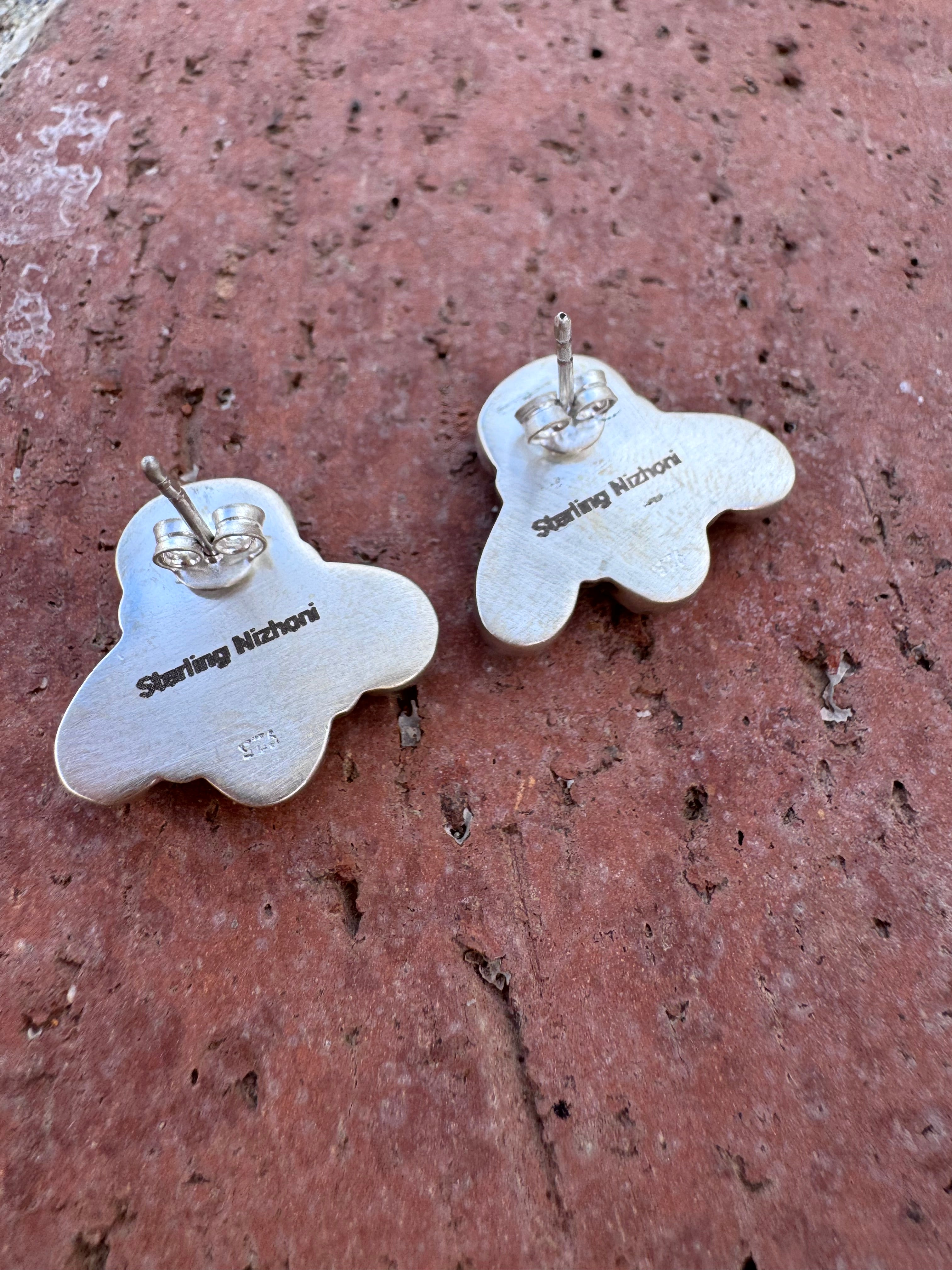 Nizhoni “The Backroads” Golden Hills Turquoise & Sterling Silver 4 Stone Earrings Handmade