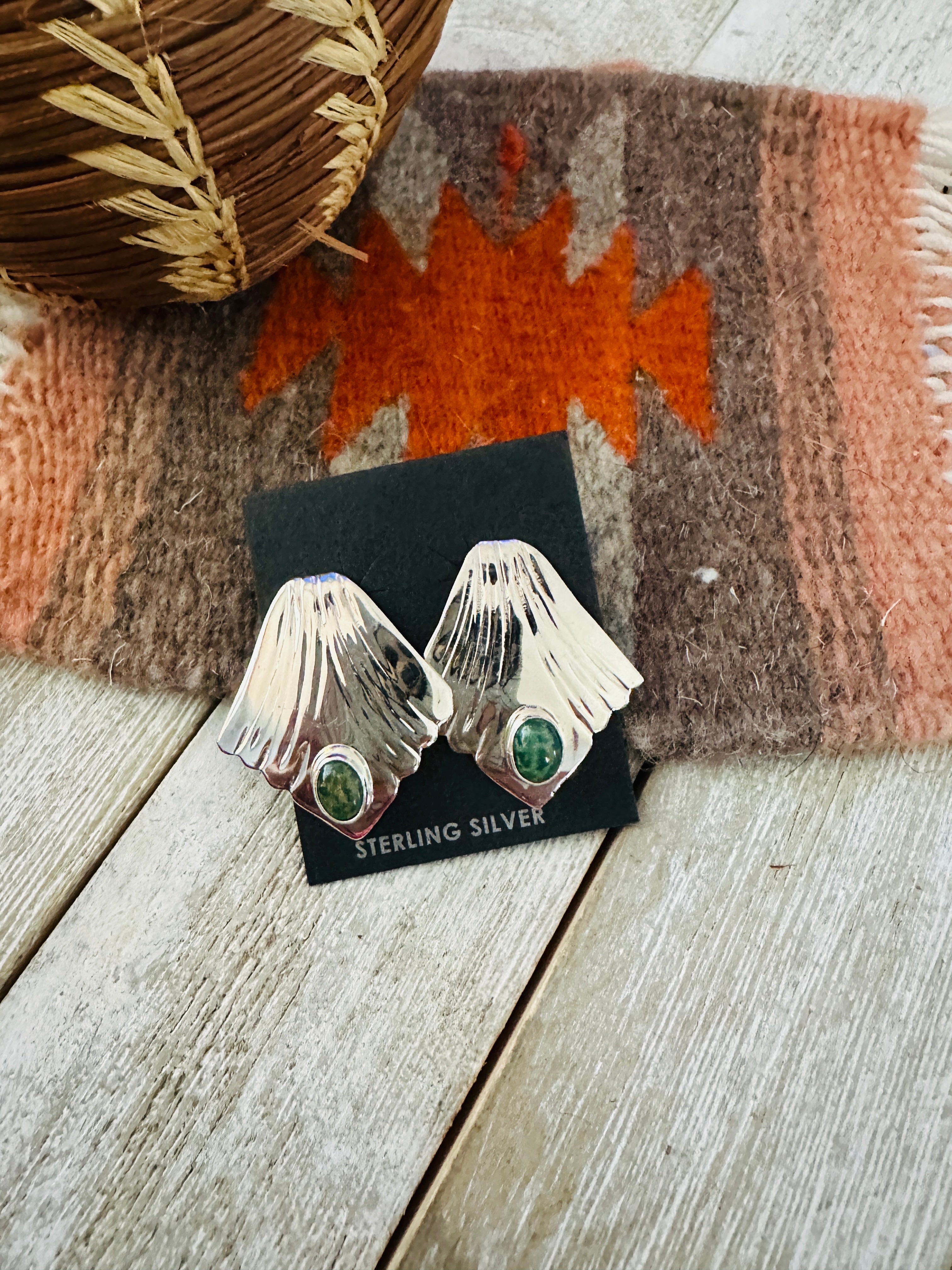 Handcrafted Sterling Silver & Variscite Dangle Earrings