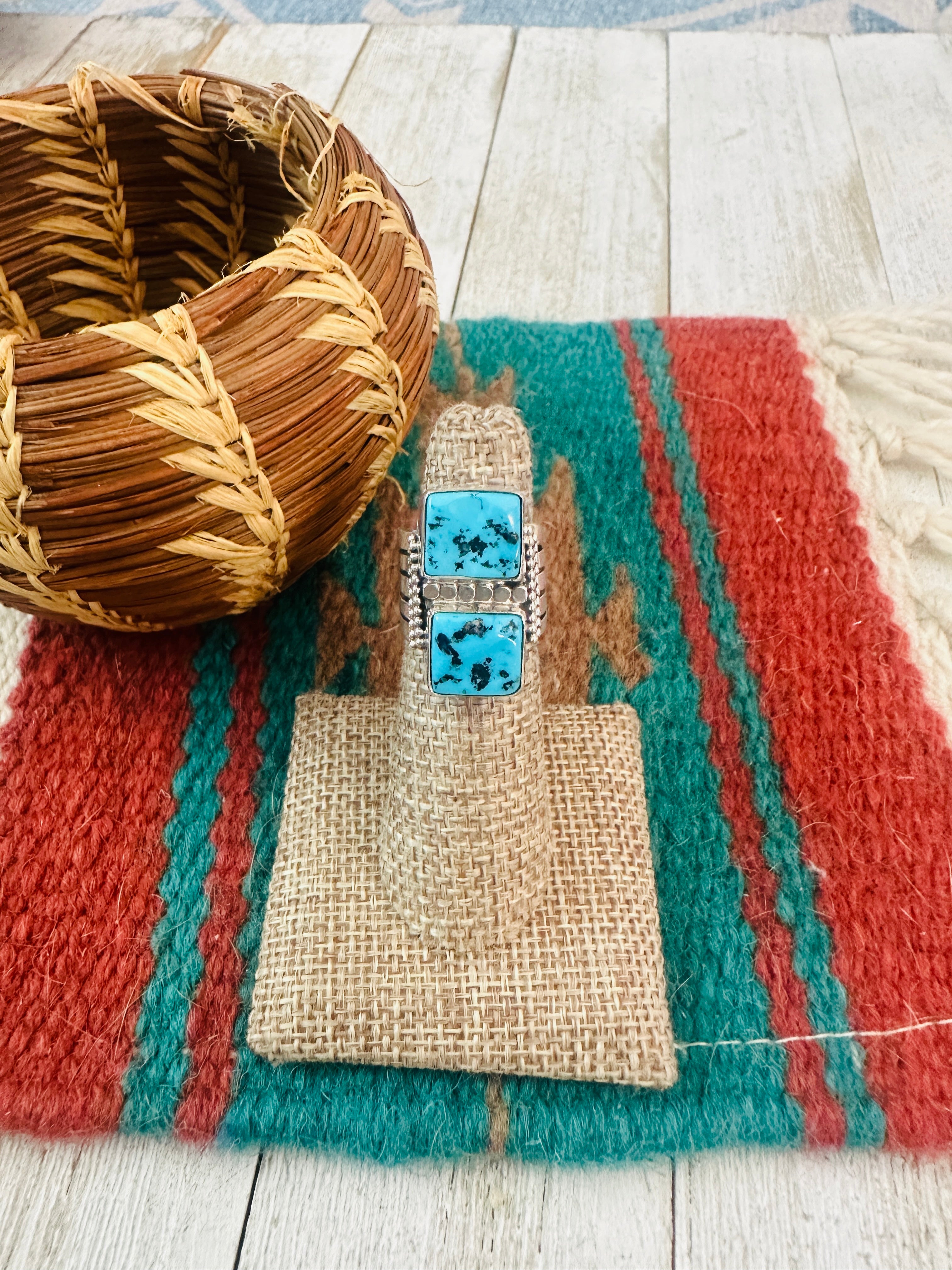 Handcrafted Sterling Silver & Kingman Turquoise Ring