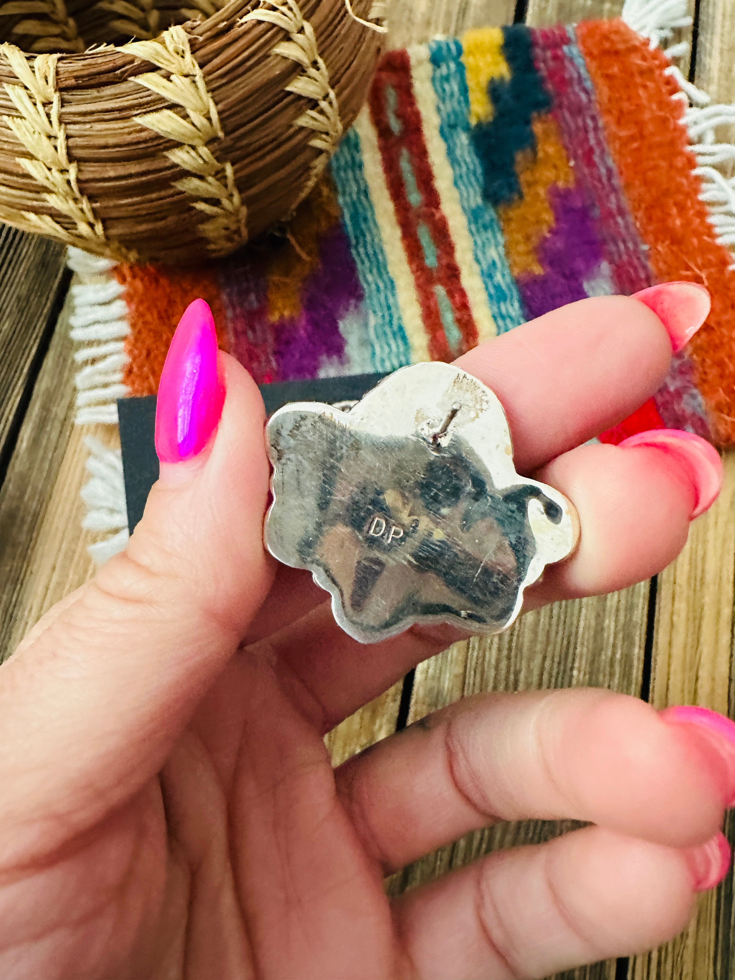 Handcrafted Onyx & Sterling Silver Cluster Cluster Post Earrings