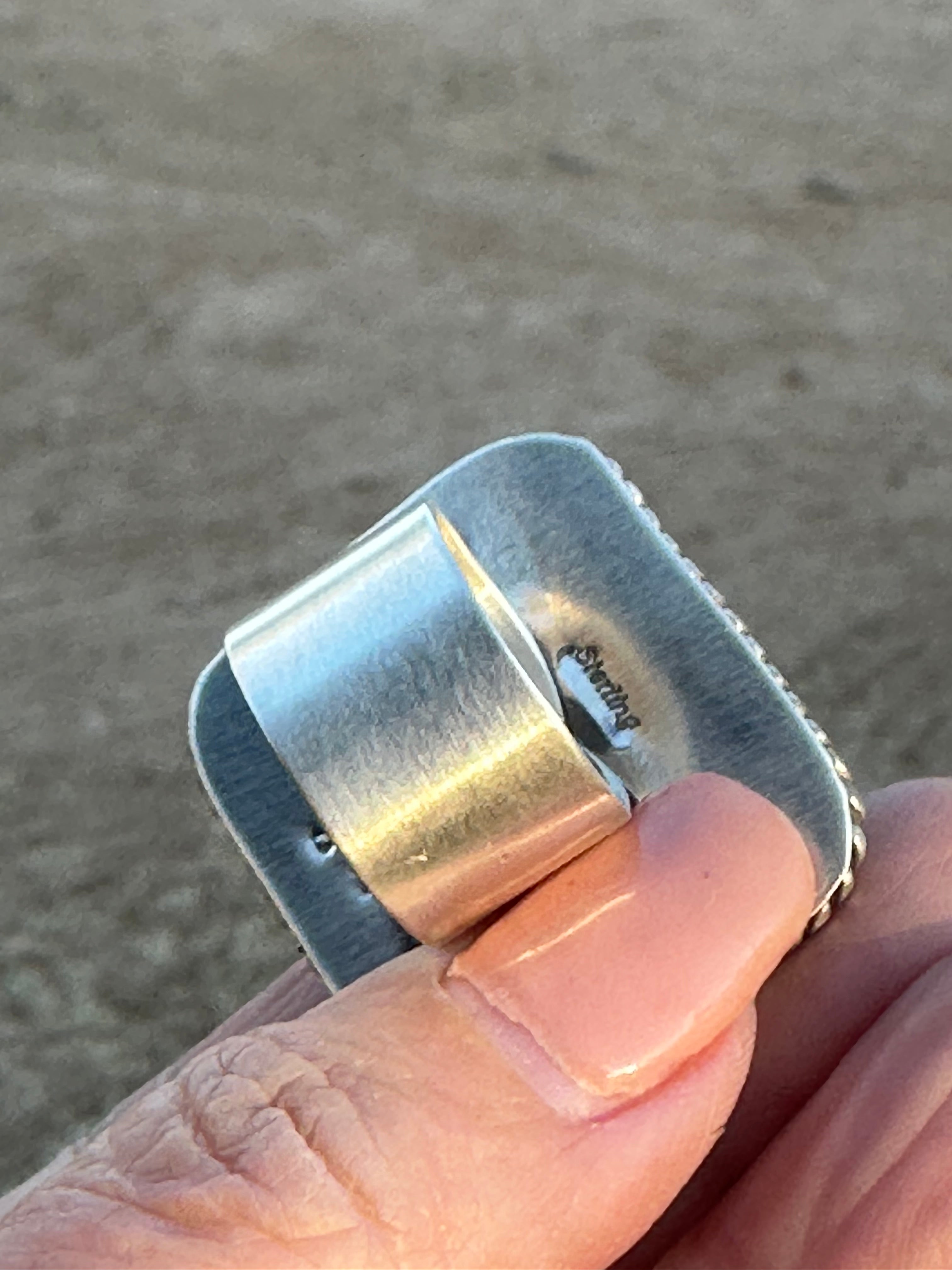 “The Lainey” Handcrafted Pink Dream & Sterling Silver Adjustable Ring by Alfred Martinez