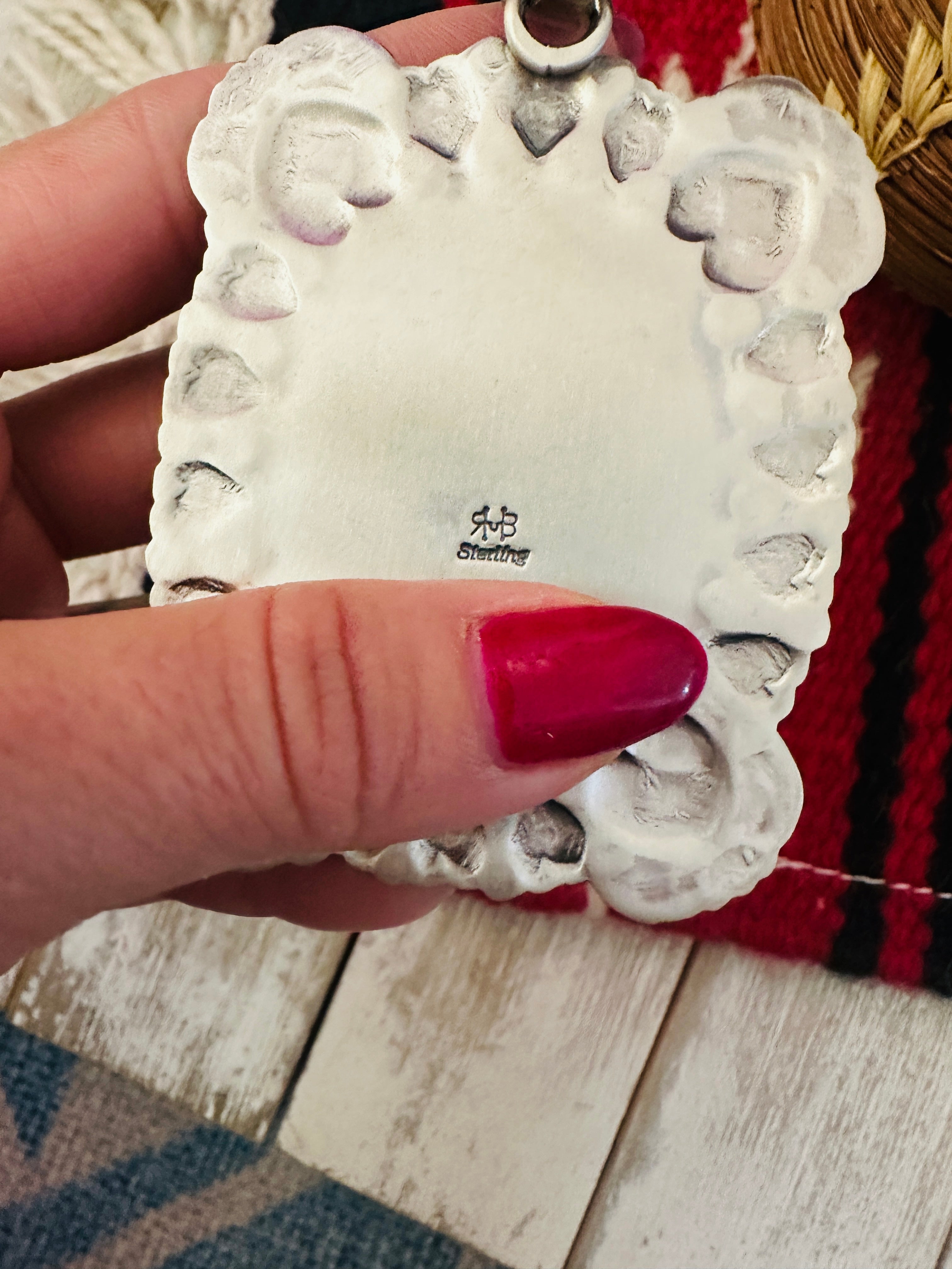 Handcrafted Sterling Silver & Sonoran Mountain Turquoise Pendant by Randy Boyd