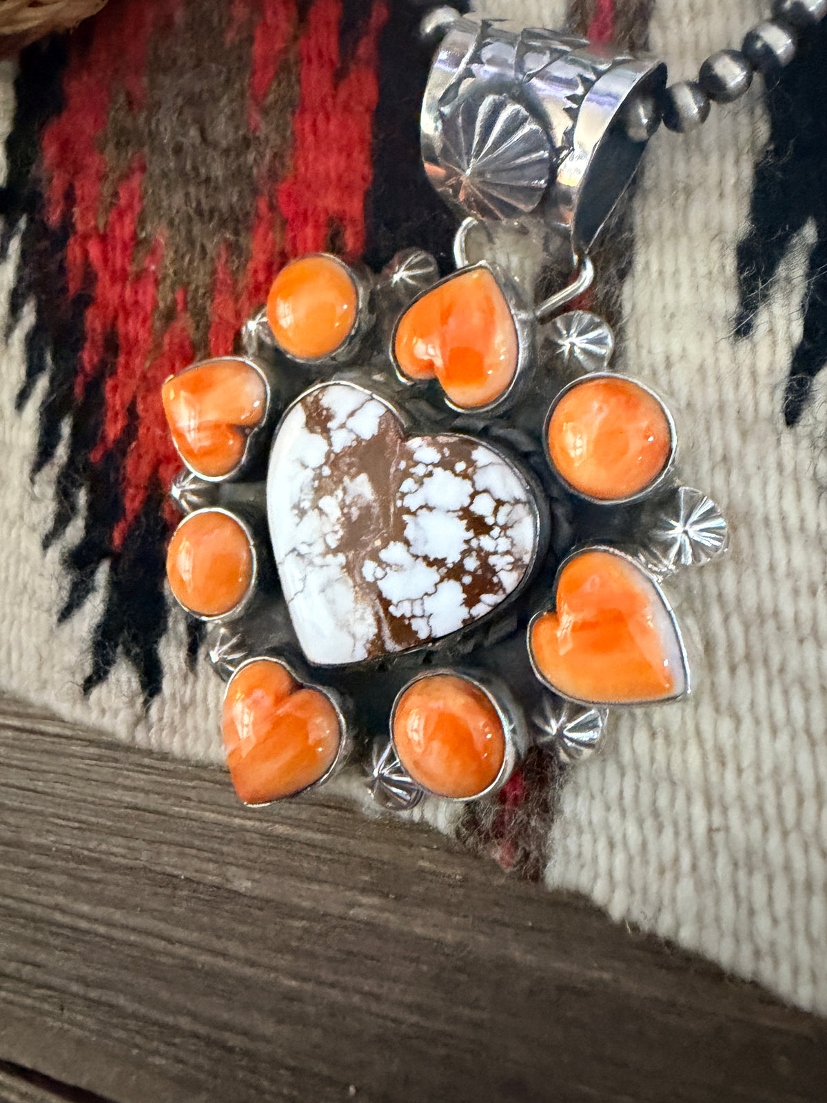 Handcrafted Sterling Silver, Wild Horse & Spiny Heart Pendant by Rosella Paxson