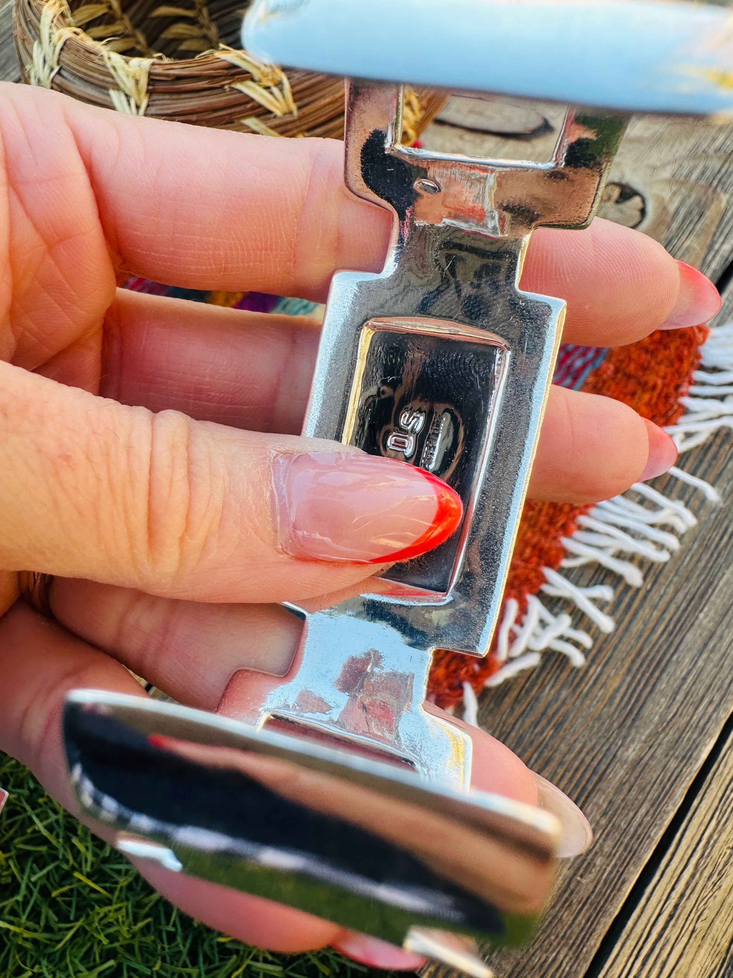 Handcrafted Sterling Silver & Turquoise Cuff Bracelet