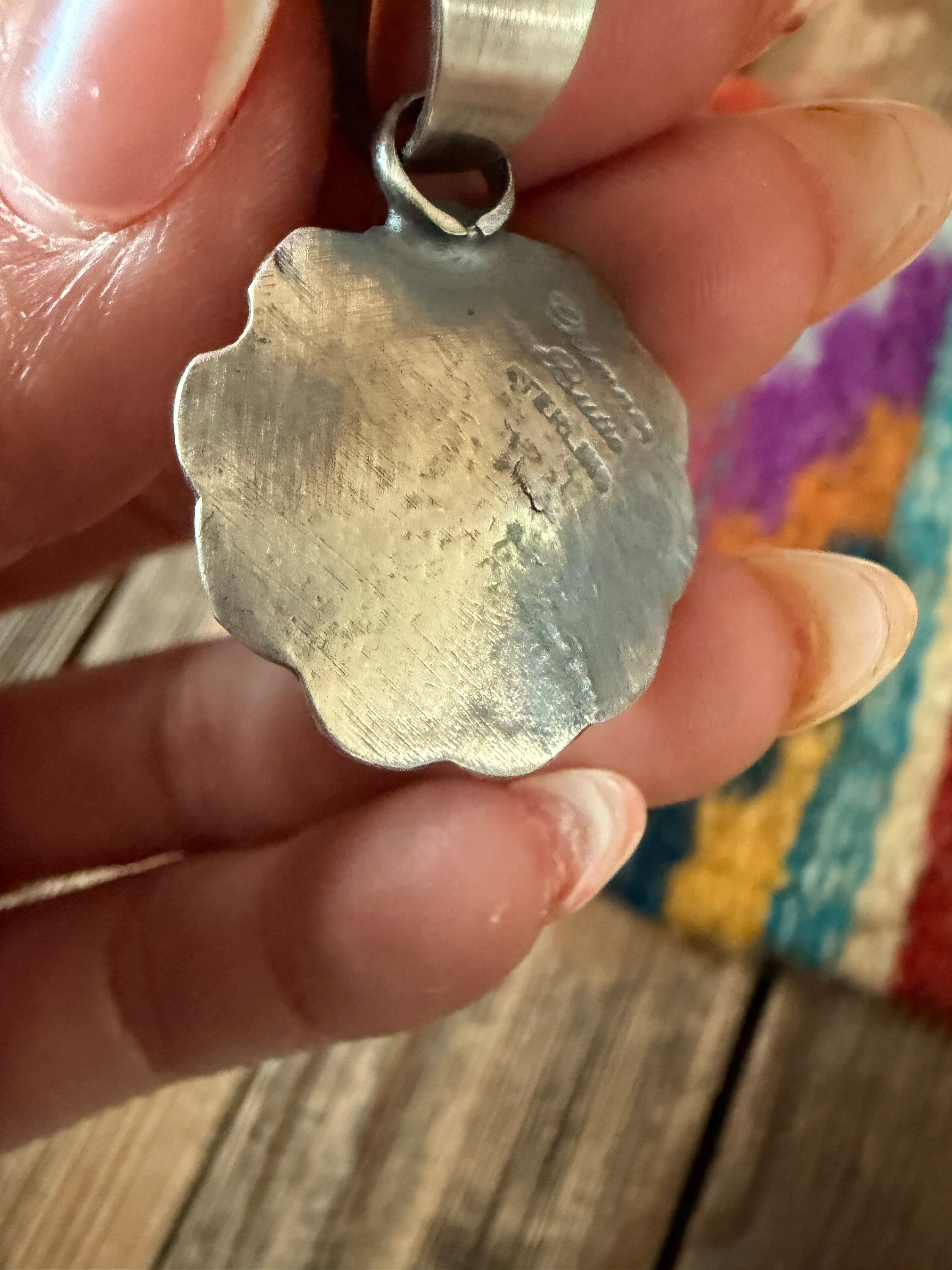Handcrafted Sterling Silver Flower Pendant by Chimney Butte