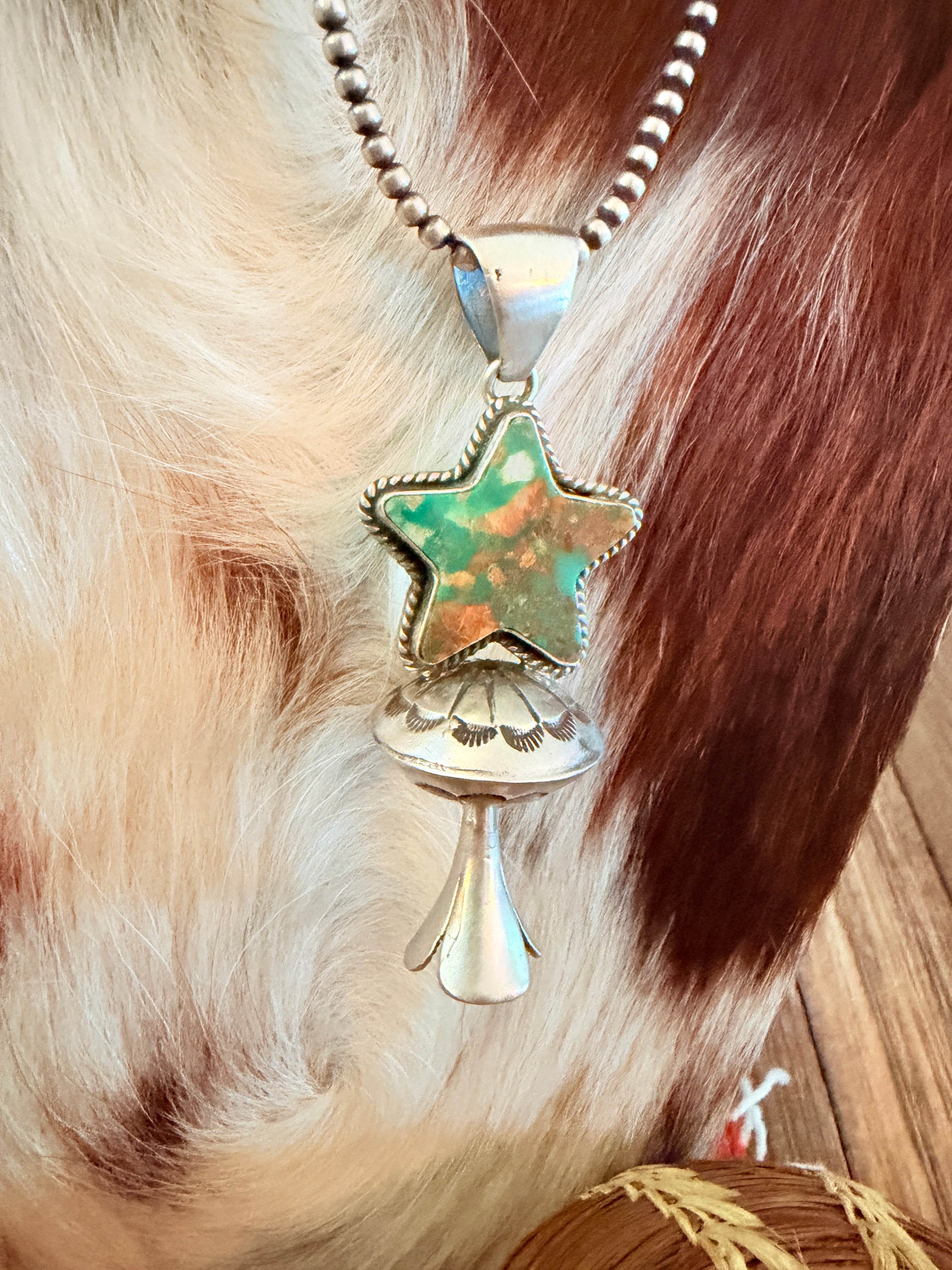 Handcrafted Turquoise & Sterling Silver Concho Cuff Bracelet by Bobby Johnson