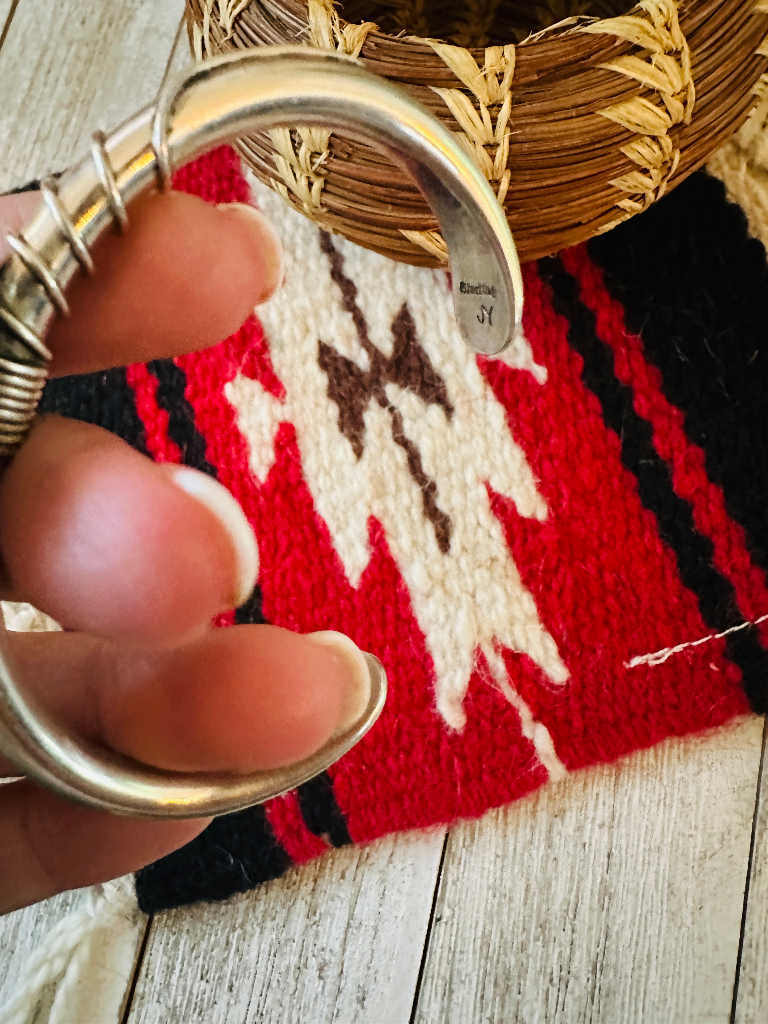 Handcrafted Sterling Silver & Black Onyx Cuff Bracelet