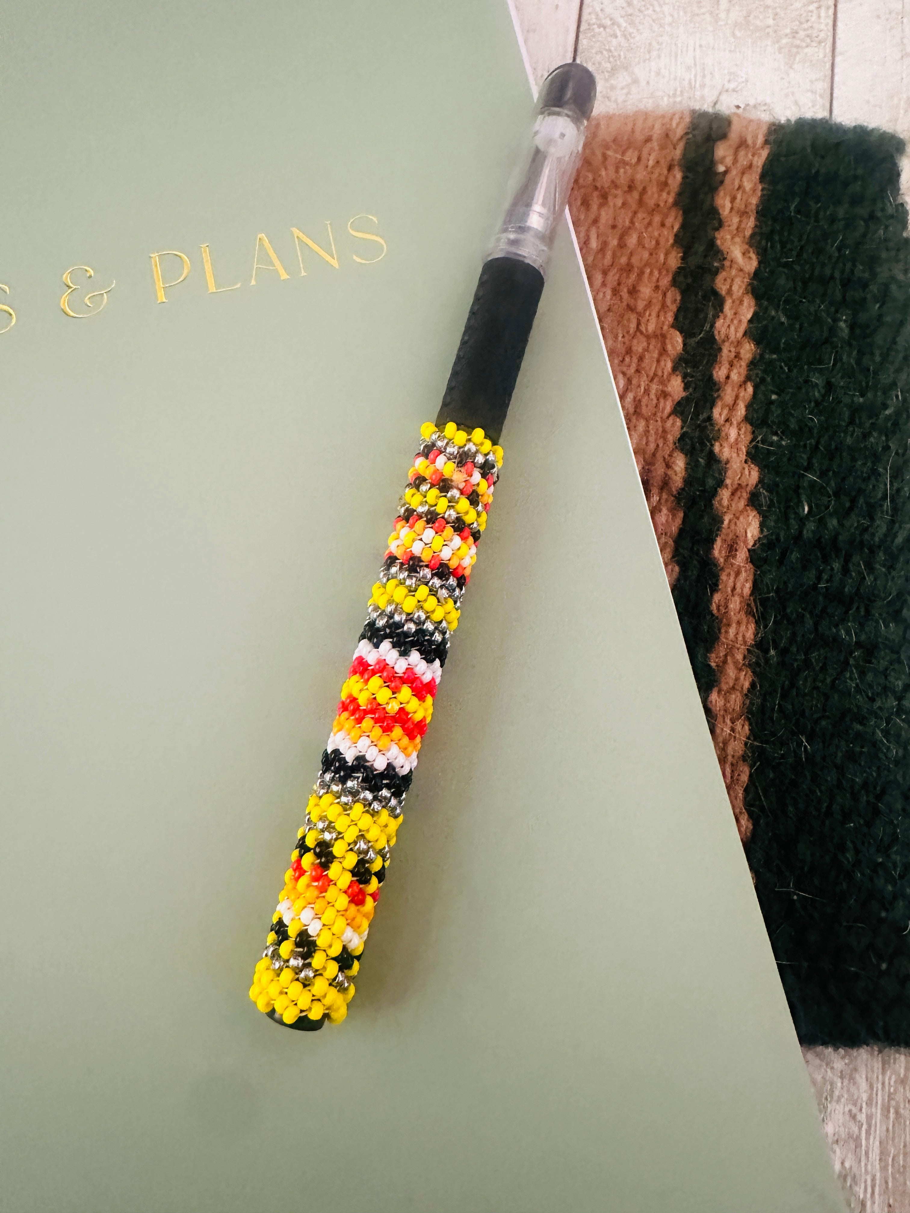 Handcrafted Muticolor Beaded Pen