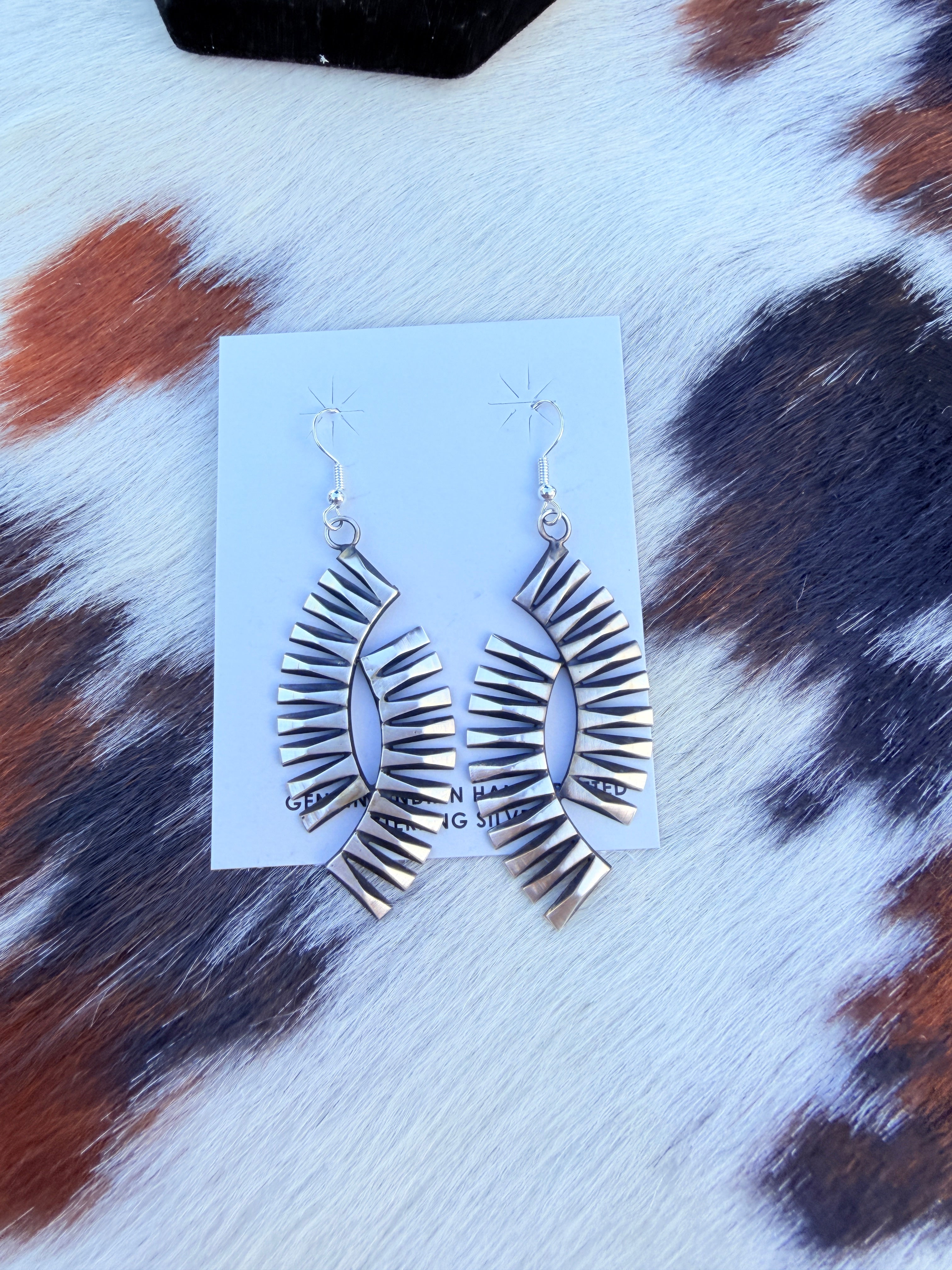 Handcrafted Beth Dutton Collection Sterling Silver Dangle Earrings