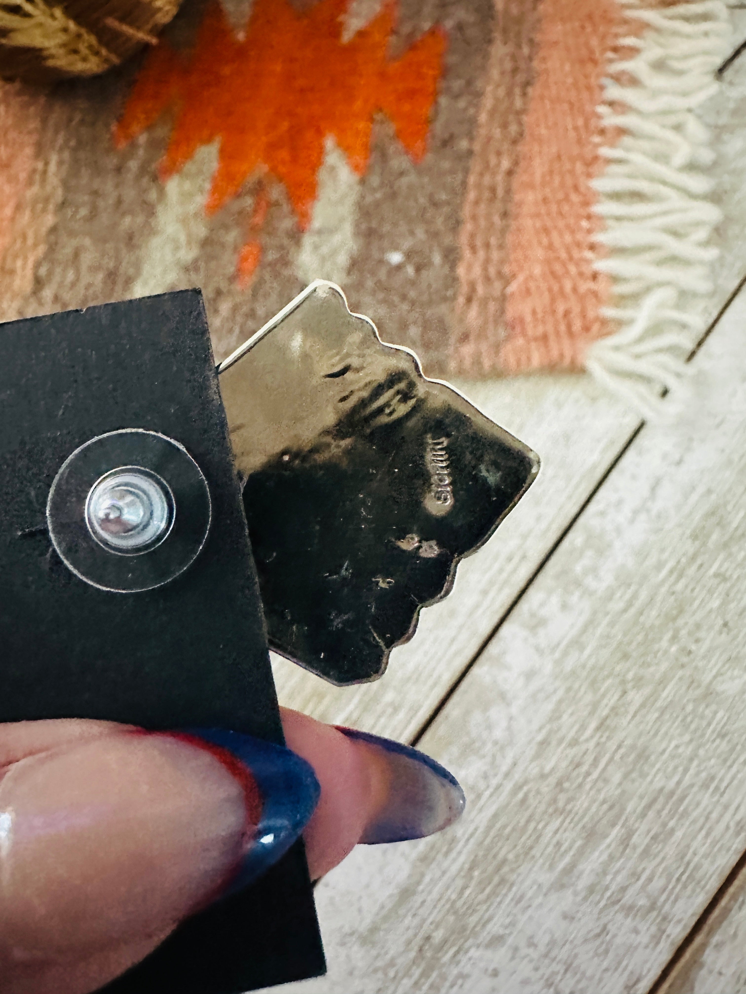 Handcrafted Sterling Silver & Variscite Dangle Earrings