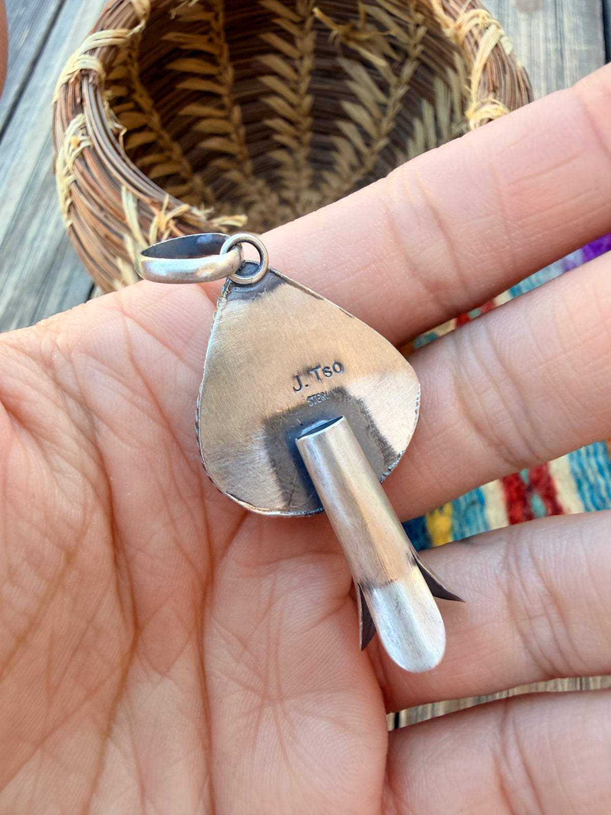 Handcrafted Sterling Silver & Purple Spiny Oyster Blossom Pendant
