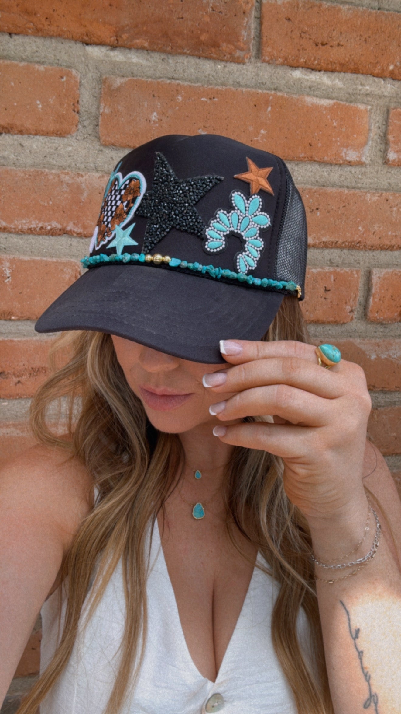 “The Golden Collection” Handmade Turquoise Hat Band