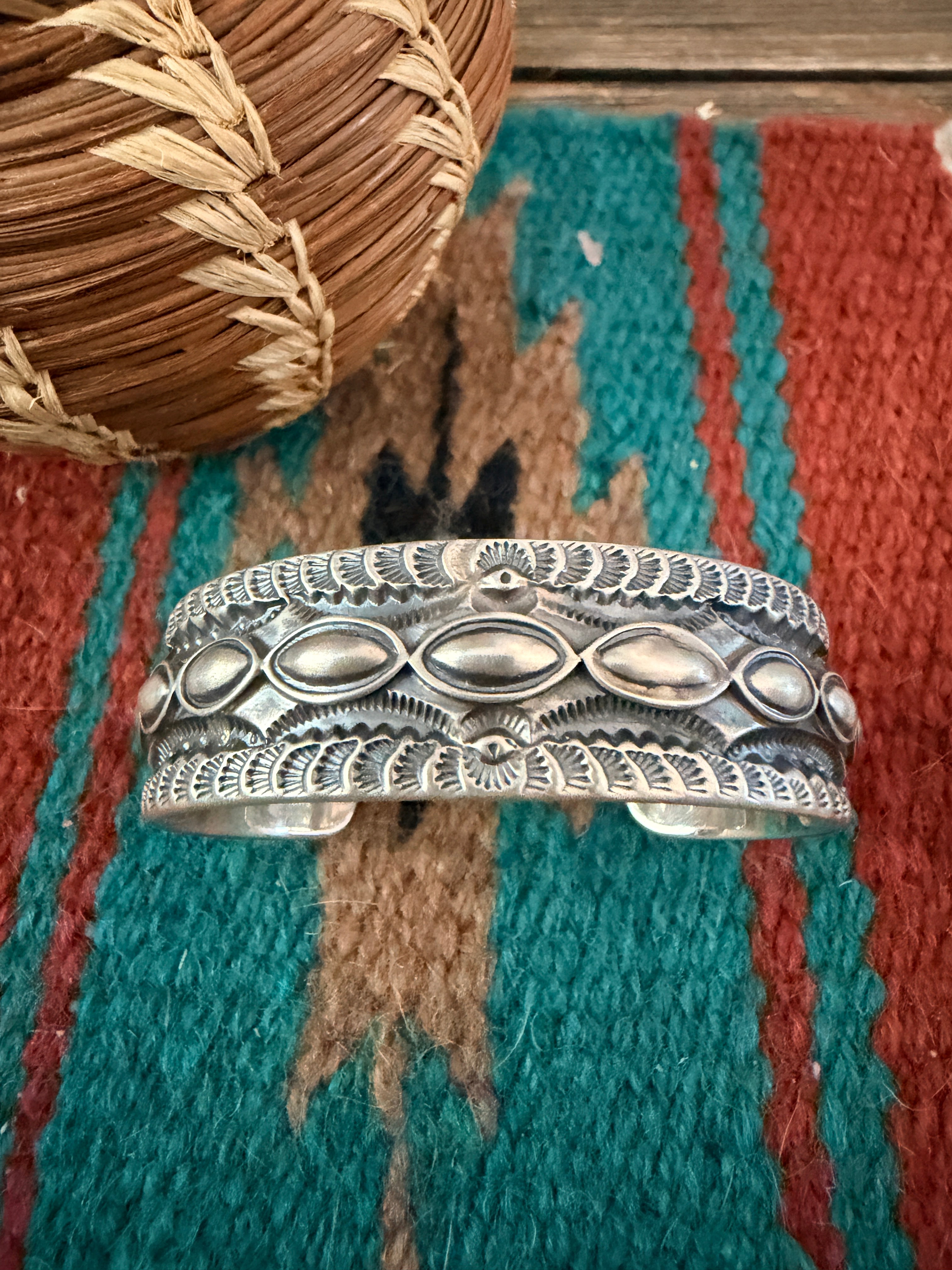 Handcrafted Sterling Silver Cuff Bracelet by Roland Dixson