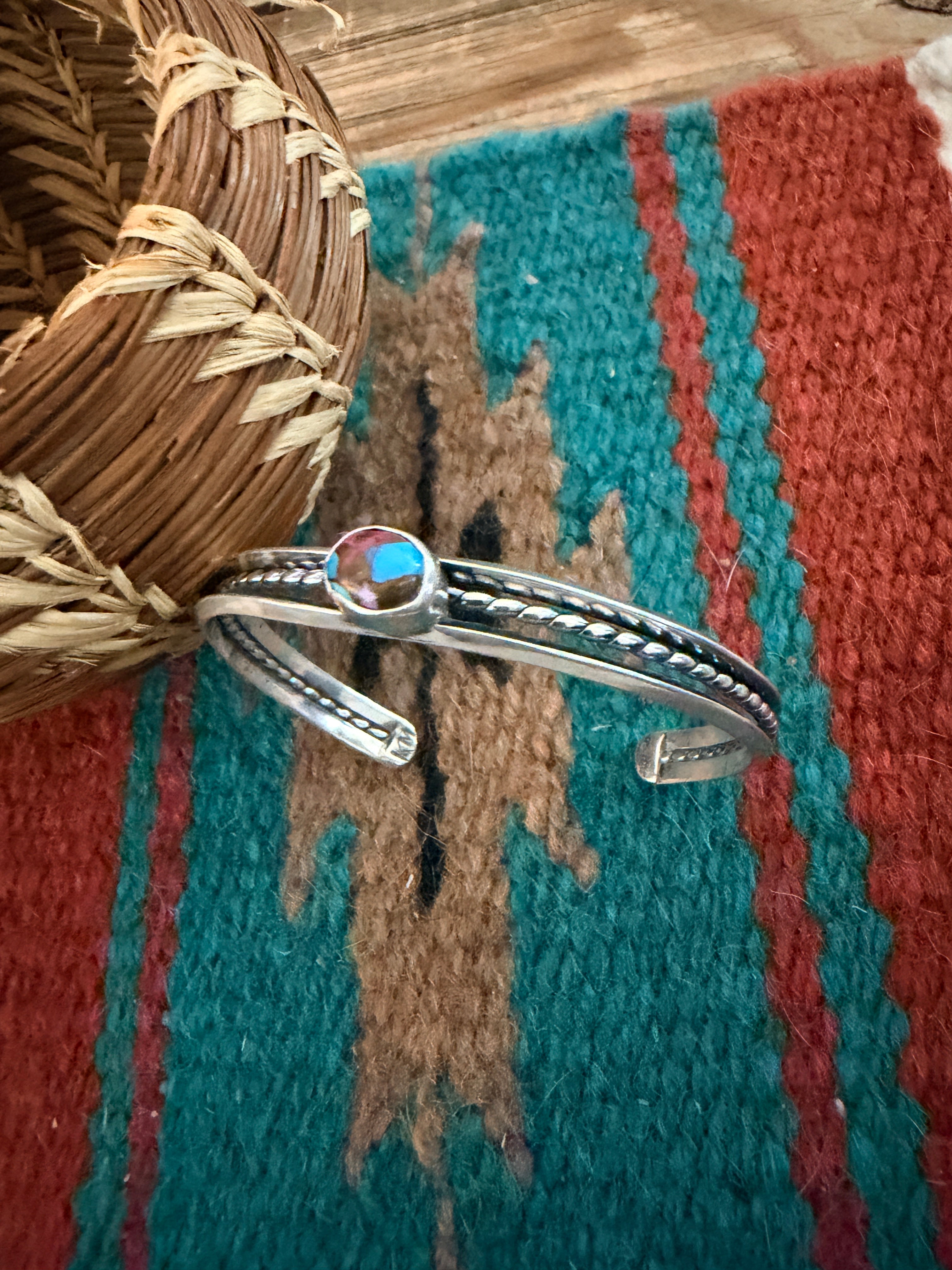 Handcrafted Pink Dream Mojave & Sterling Silver Cuff Bracelet