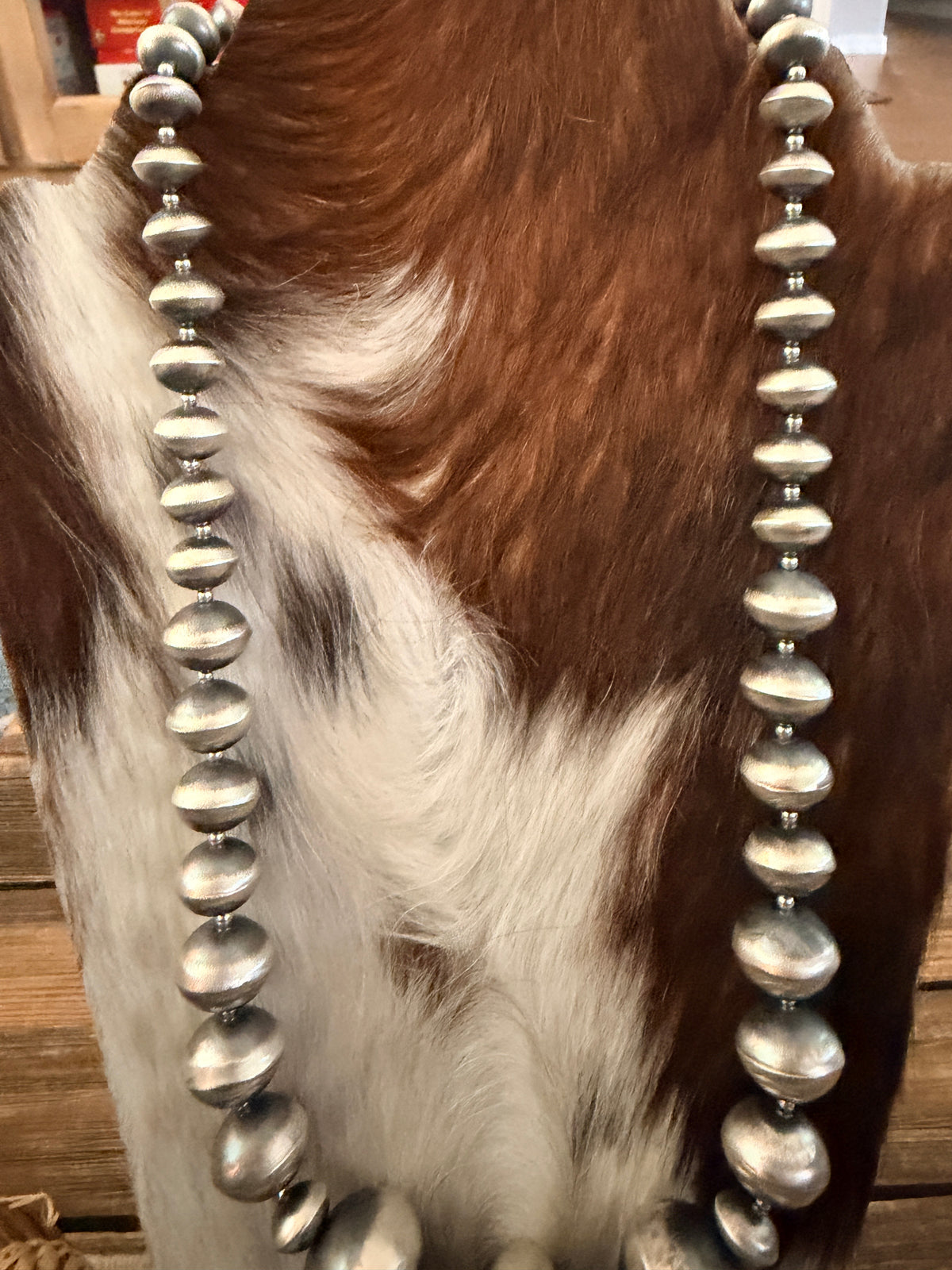 Handcrafted Sterling Silver Beaded Necklace and Earring Set