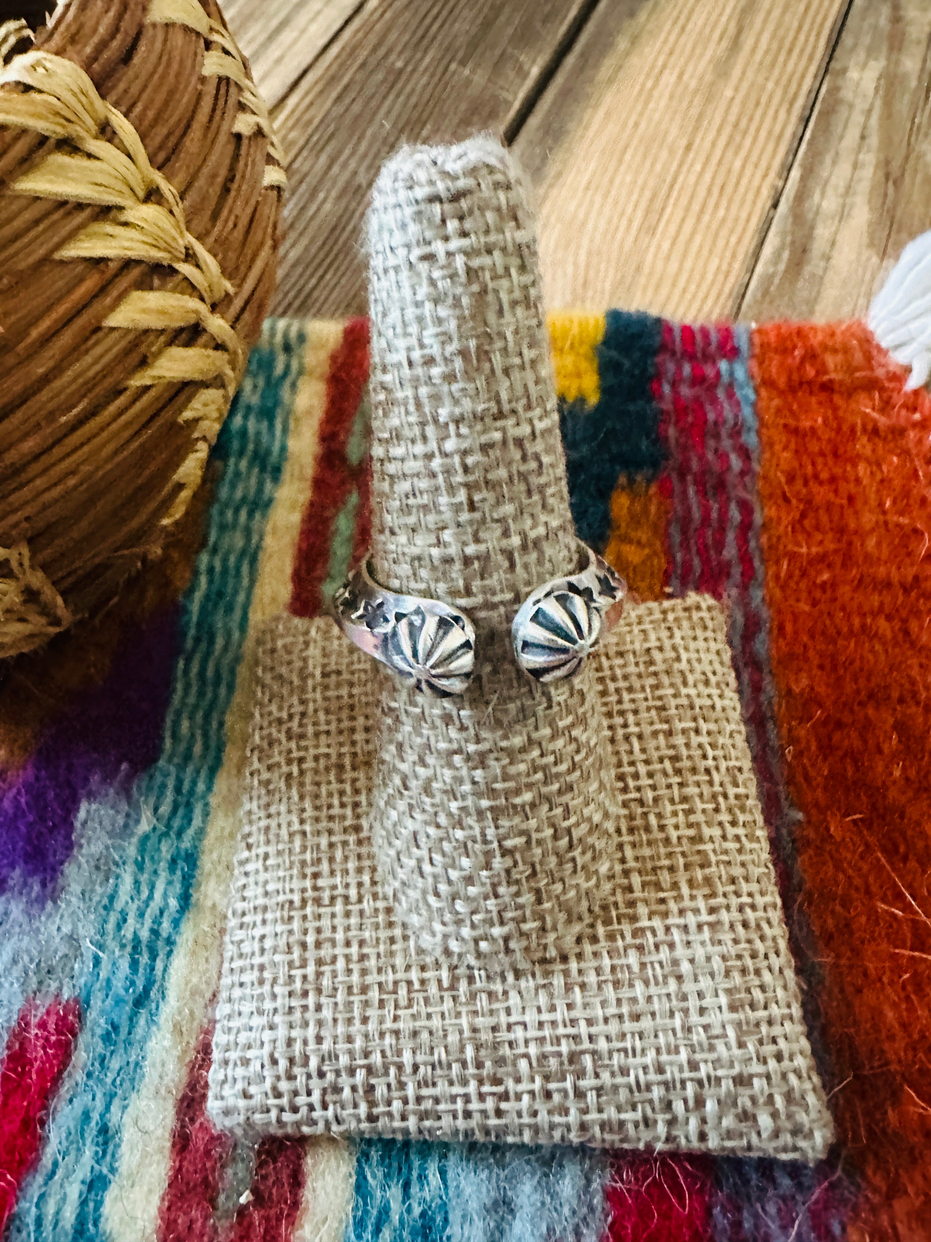 Handcrafted Sterling Silver Band Ring Size 8 by Sunshine Reeves