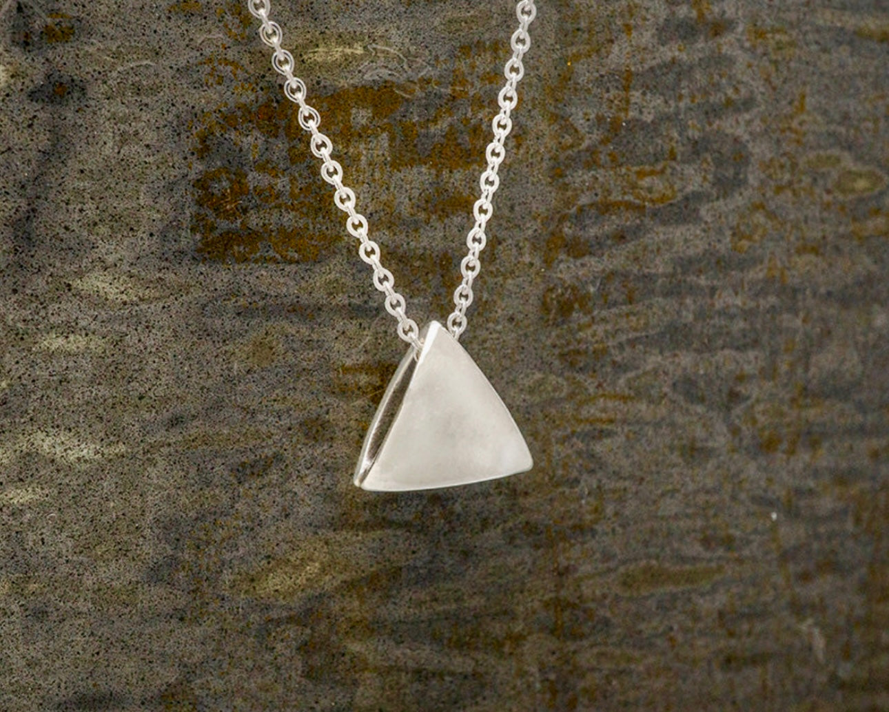 Petite Triangle Sterling Silver Necklace