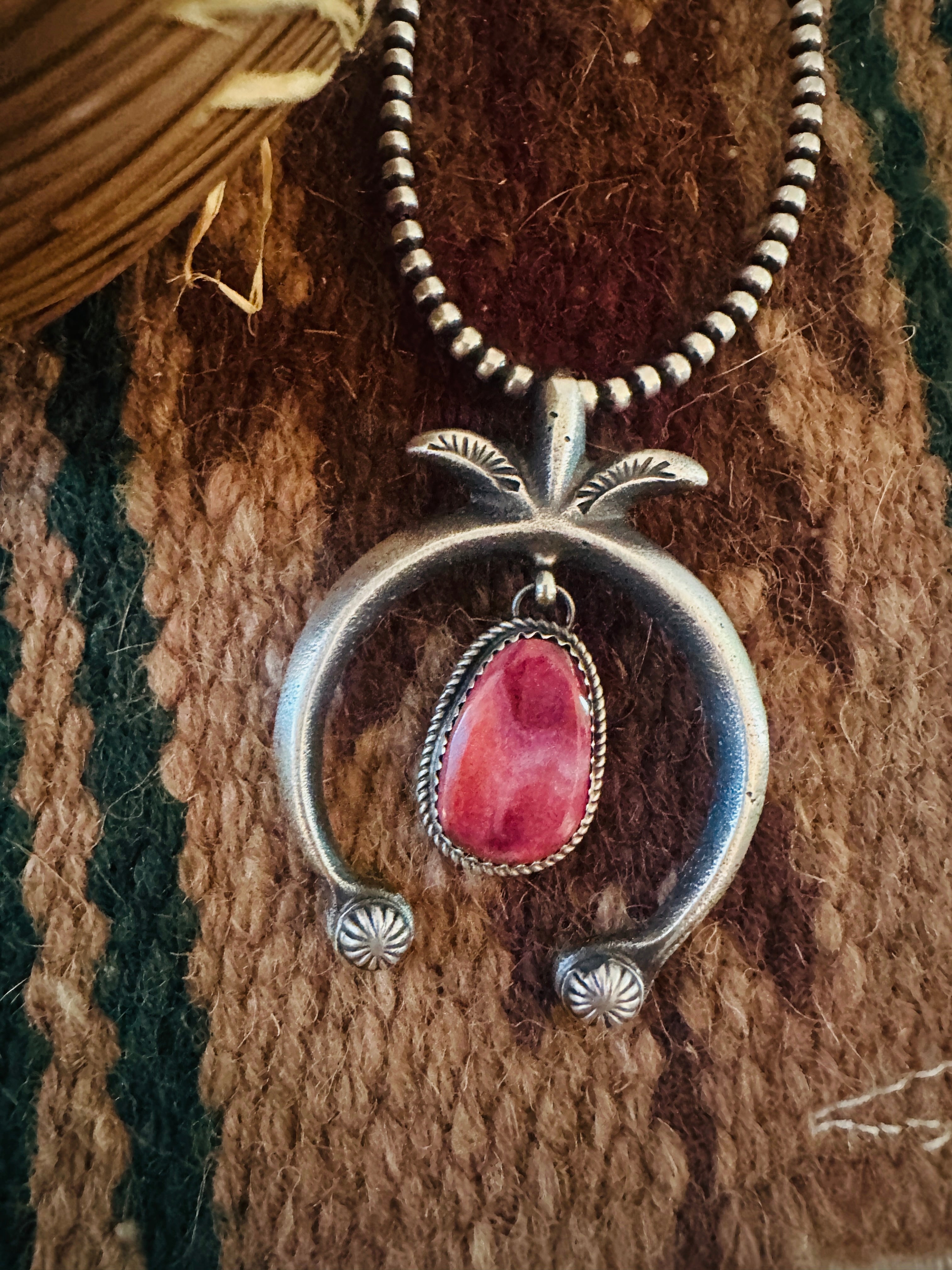 Handcrafted Sterling Silver & Purple Spiny Naja Pendant by Martha Cayatineto