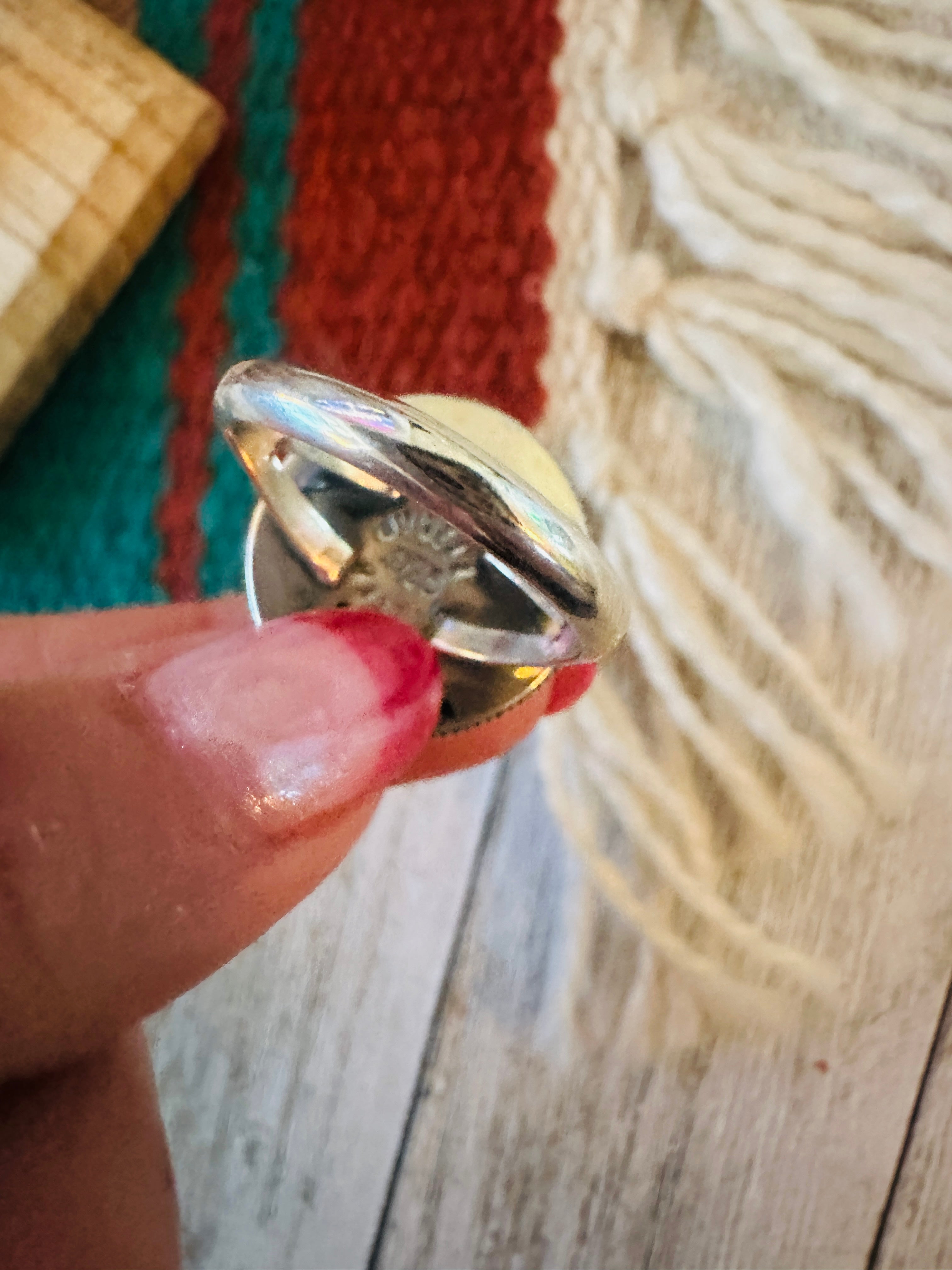 Handcrafted Sterling Silver & Turquoise Ring by Wydell Billie