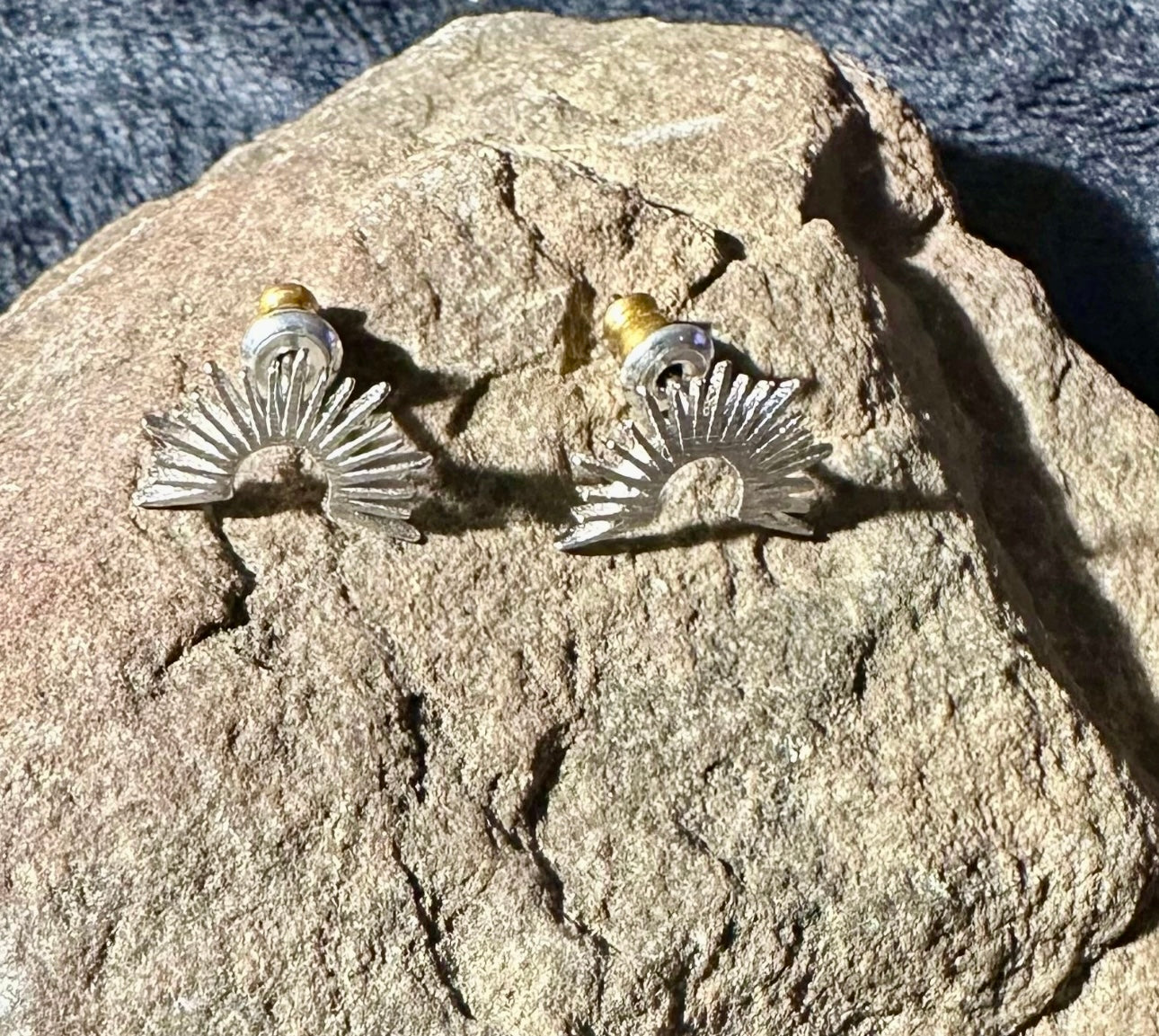 Sterling Silver Sunrise Stud Earrings