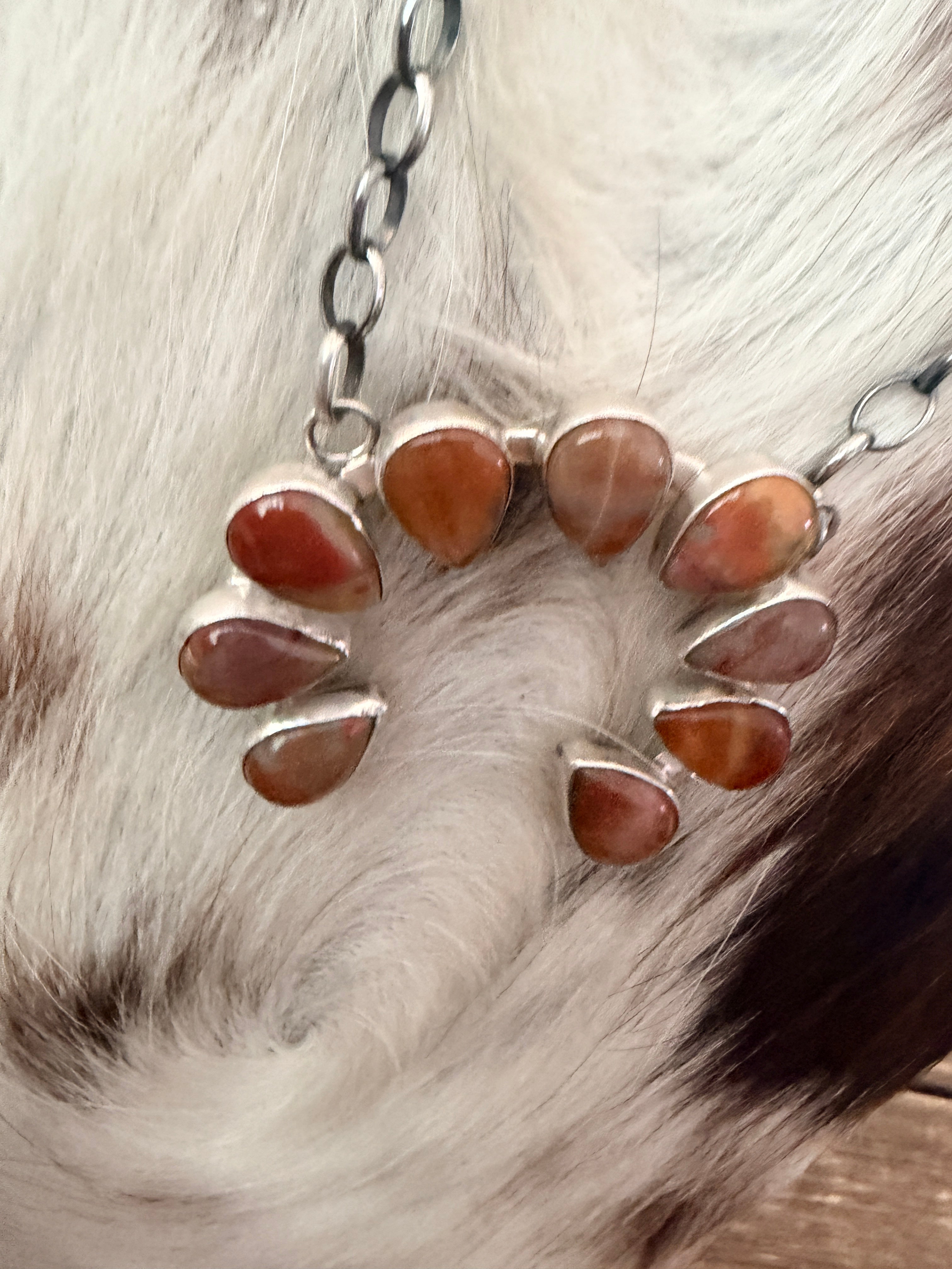 Handcrafted Chalcedony & Sterling Silver Naja Necklace