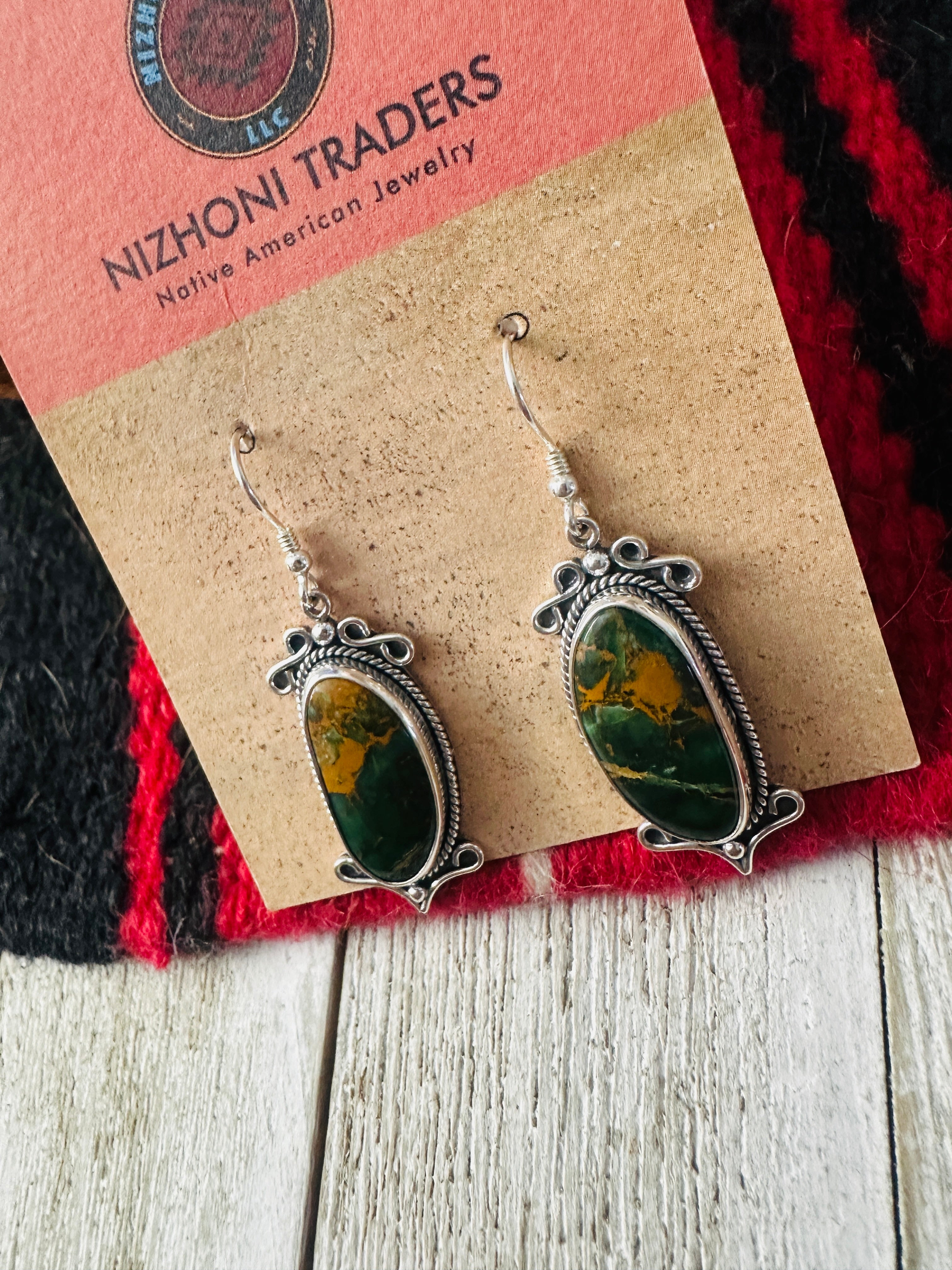 Handcrafted Sonoran Jasper & Sterling Silver Dangle Earrings
