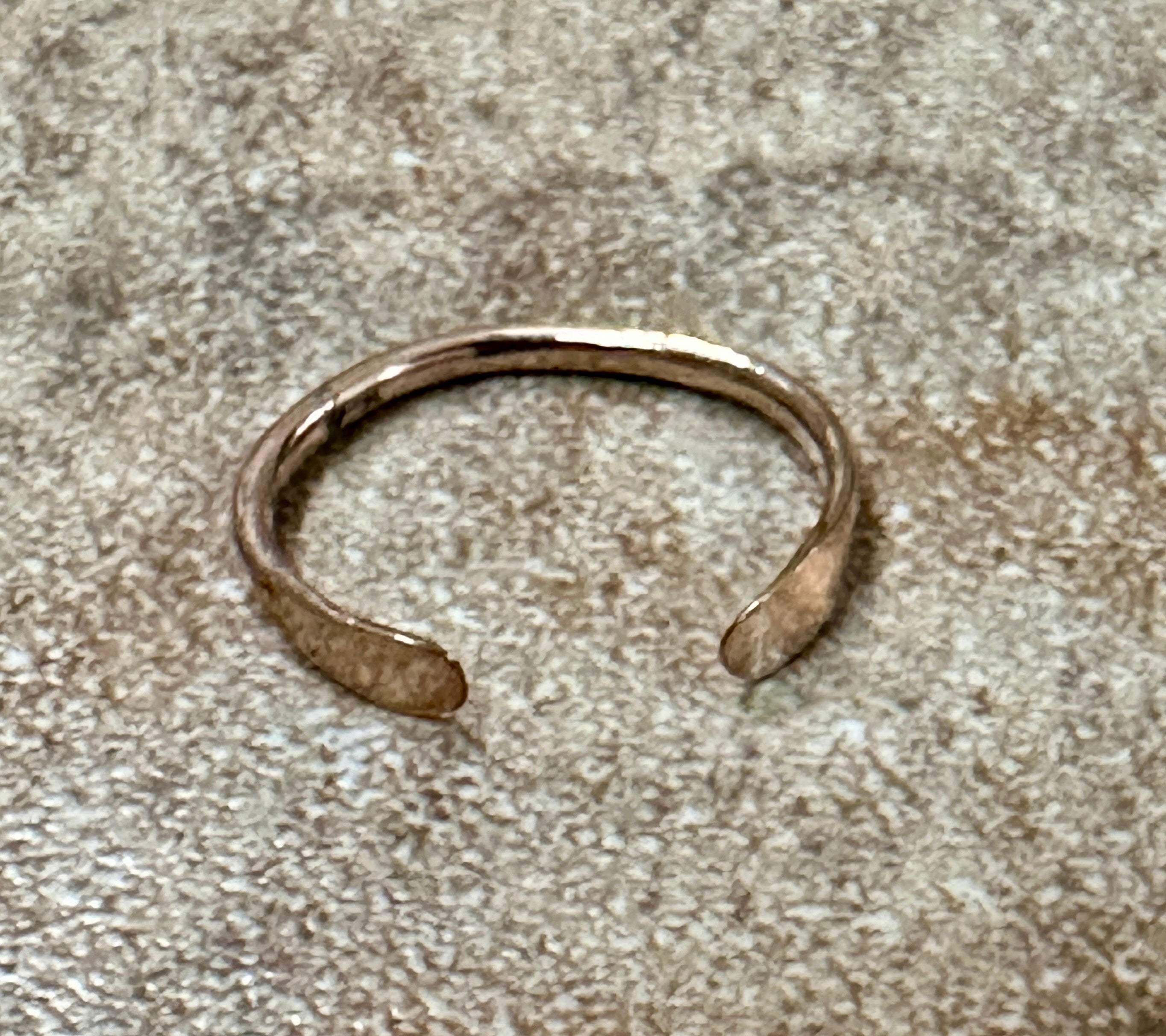 Rose 14k Gold Open Cuff Adjustable Ring