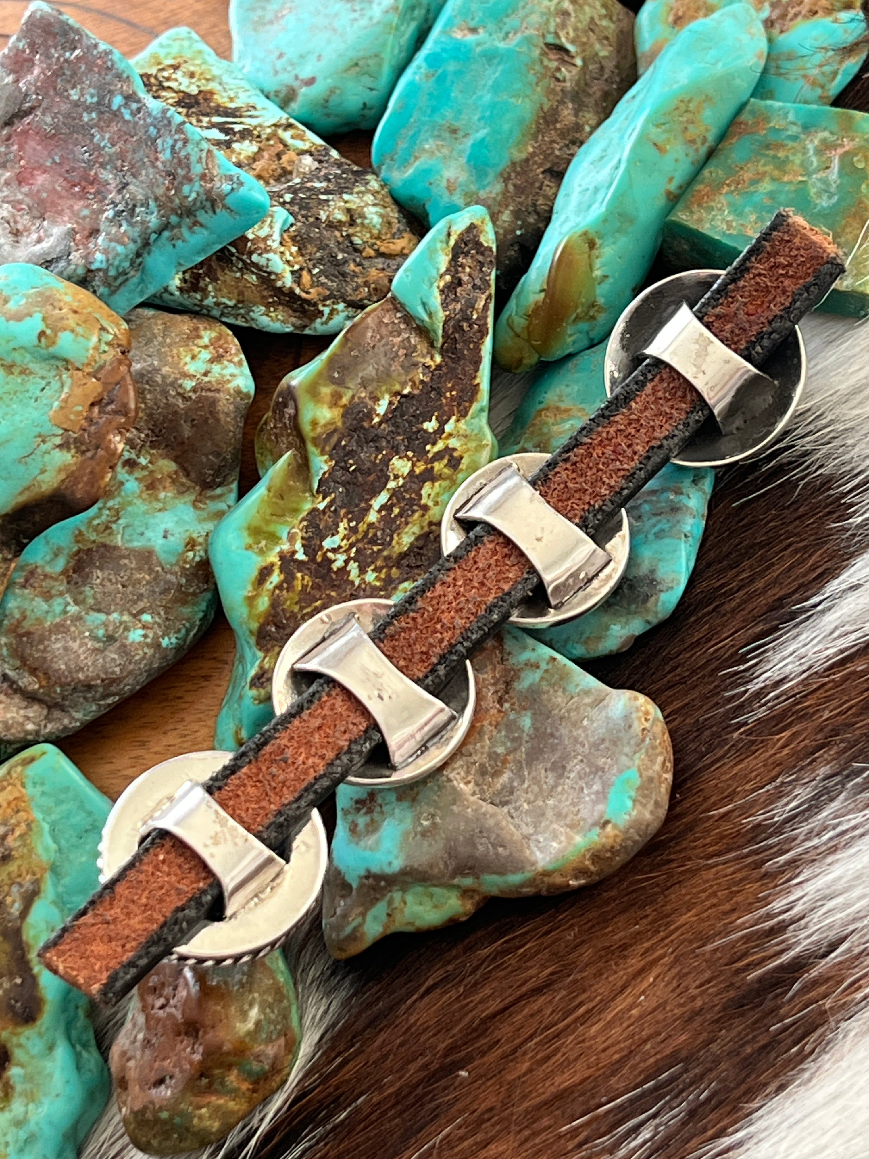 Sterling Silver Concho Slide with Star Cut Out