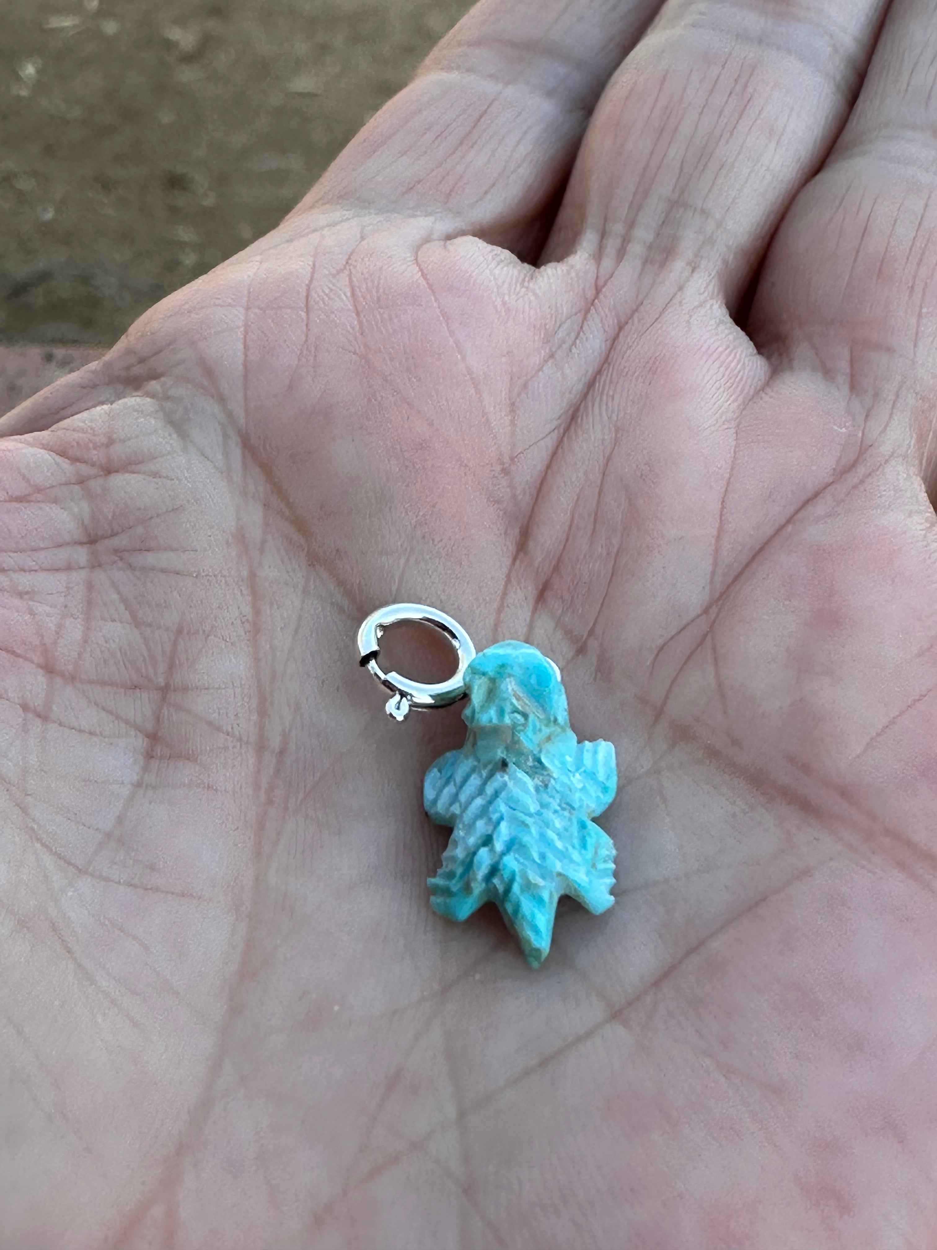 Handcrafted Turquoise Hornytoad Charm