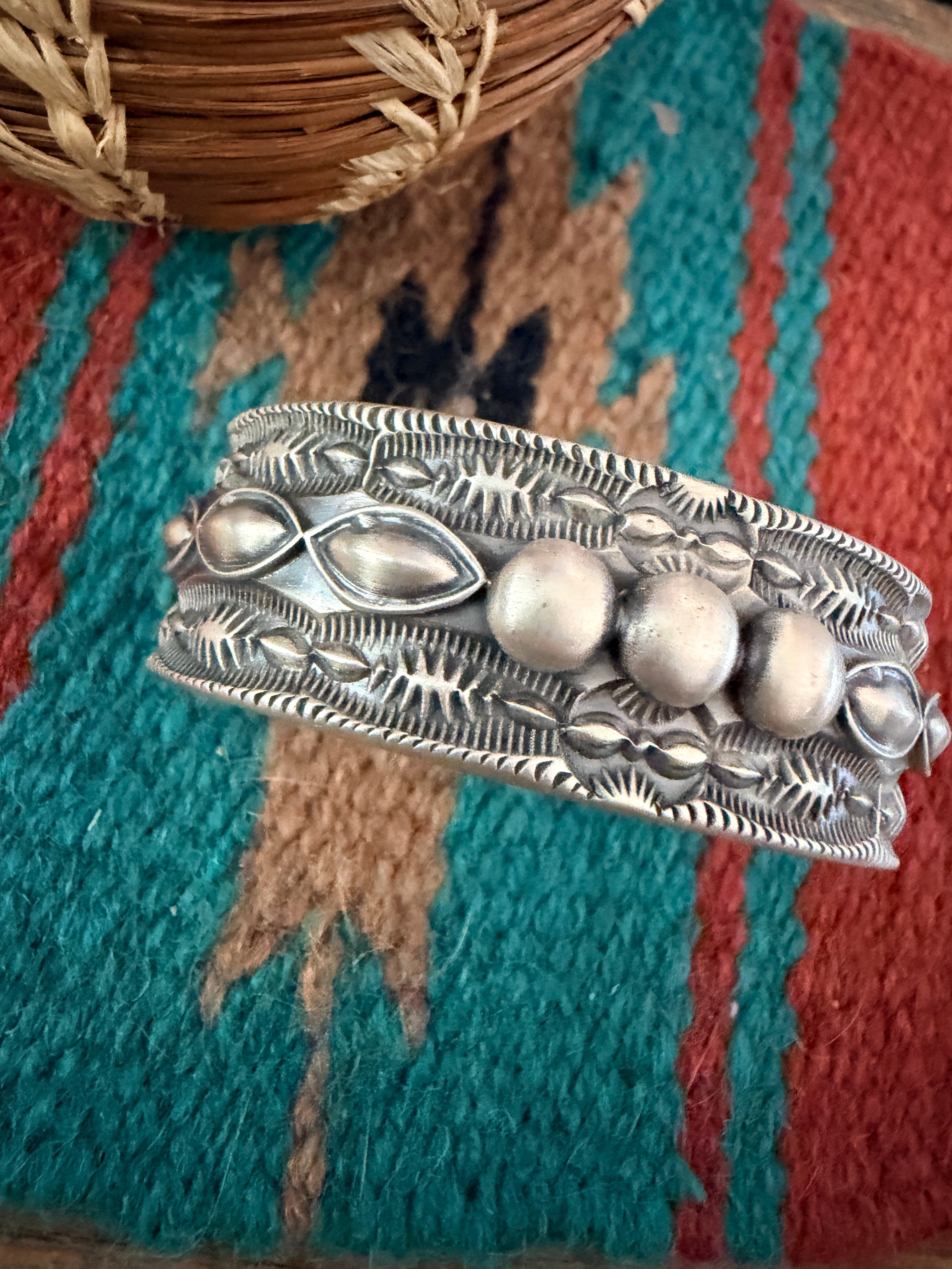 Handcrafted Sterling Silver Cuff Bracelet by Roland Dixson