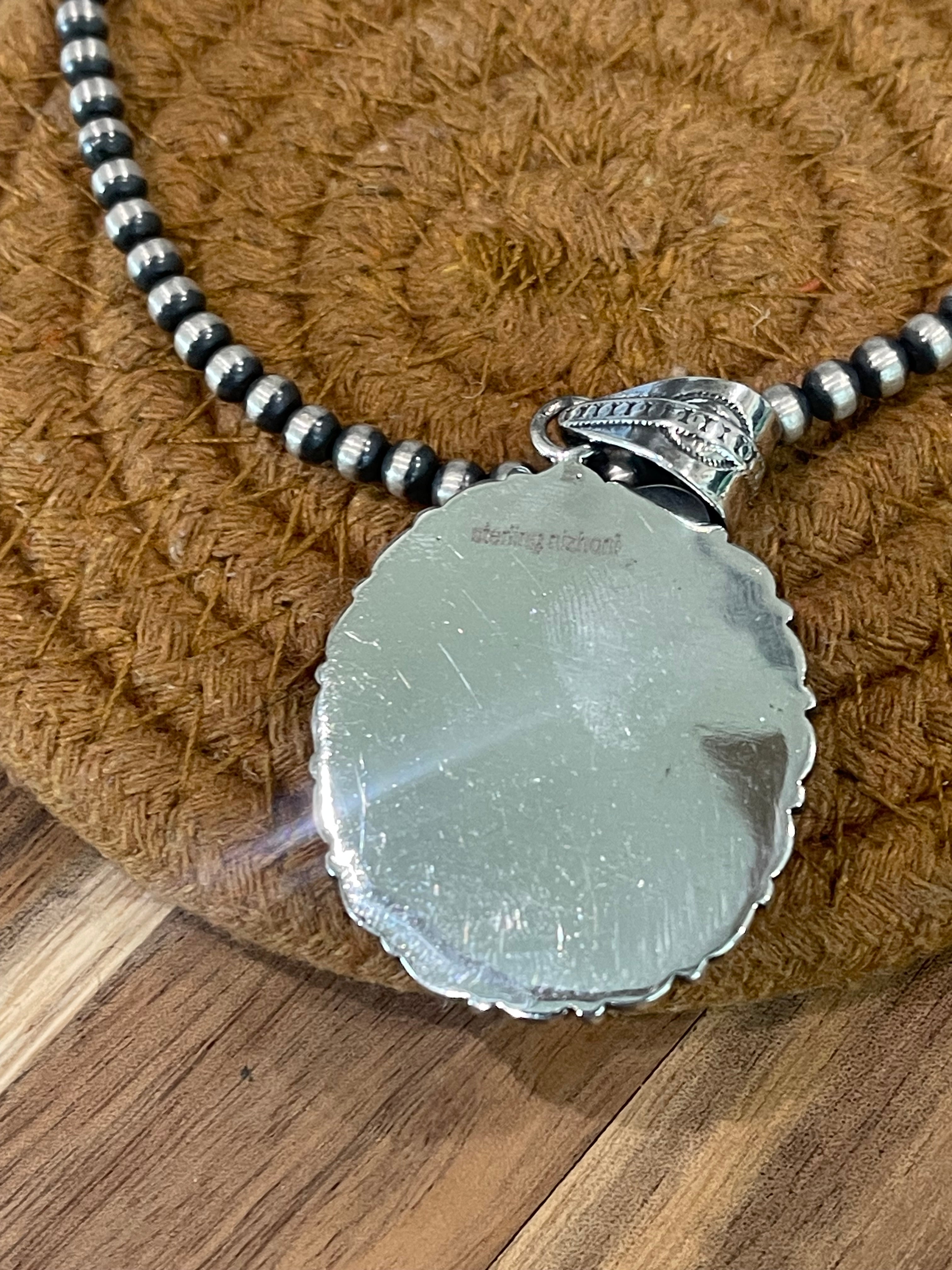 Handmade Sterling Silver & Sonoran Mountain Turquoise Pendant