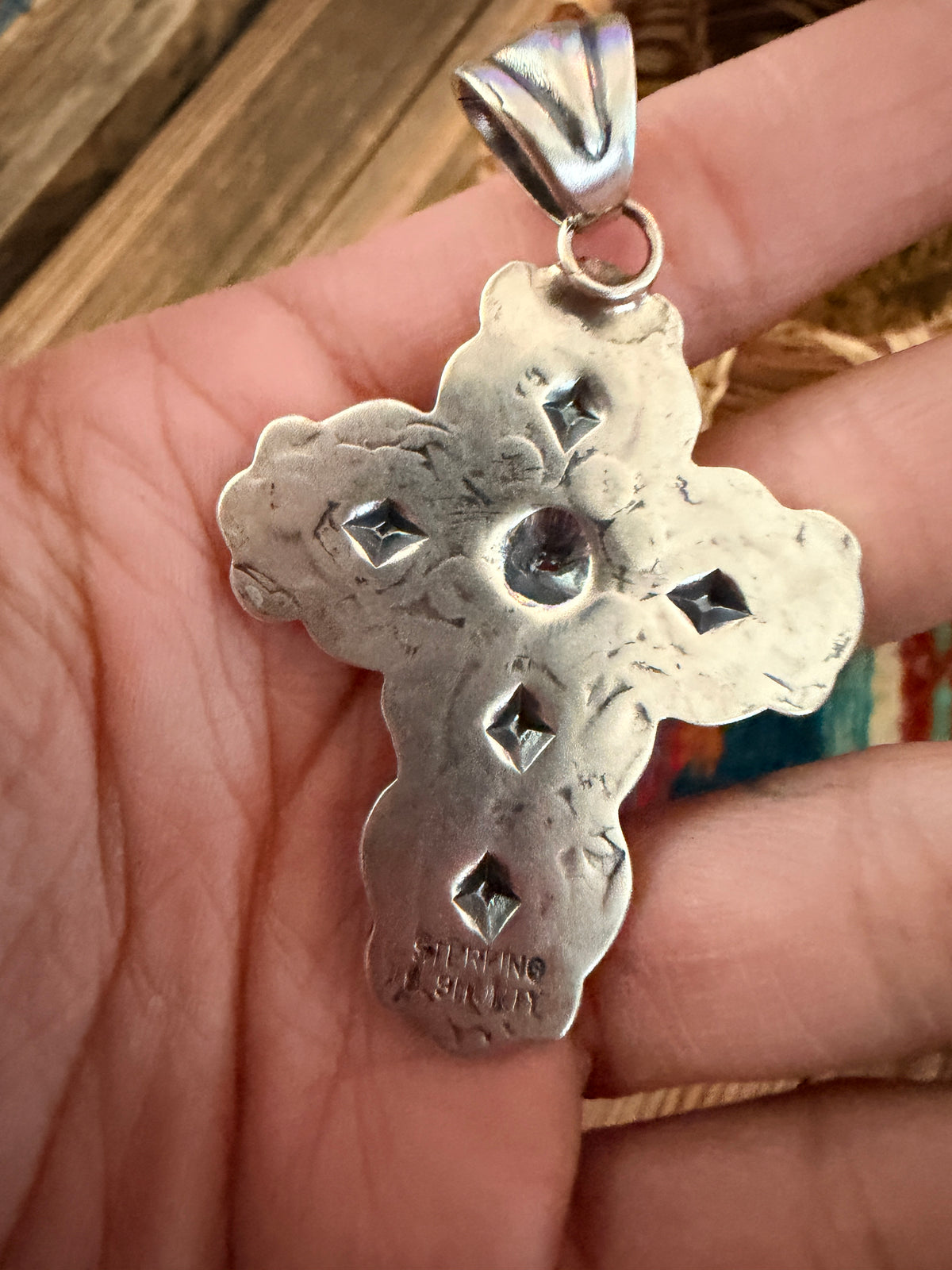 Handcrafted Sterling Silver Cross Pendant by Benson Shorty