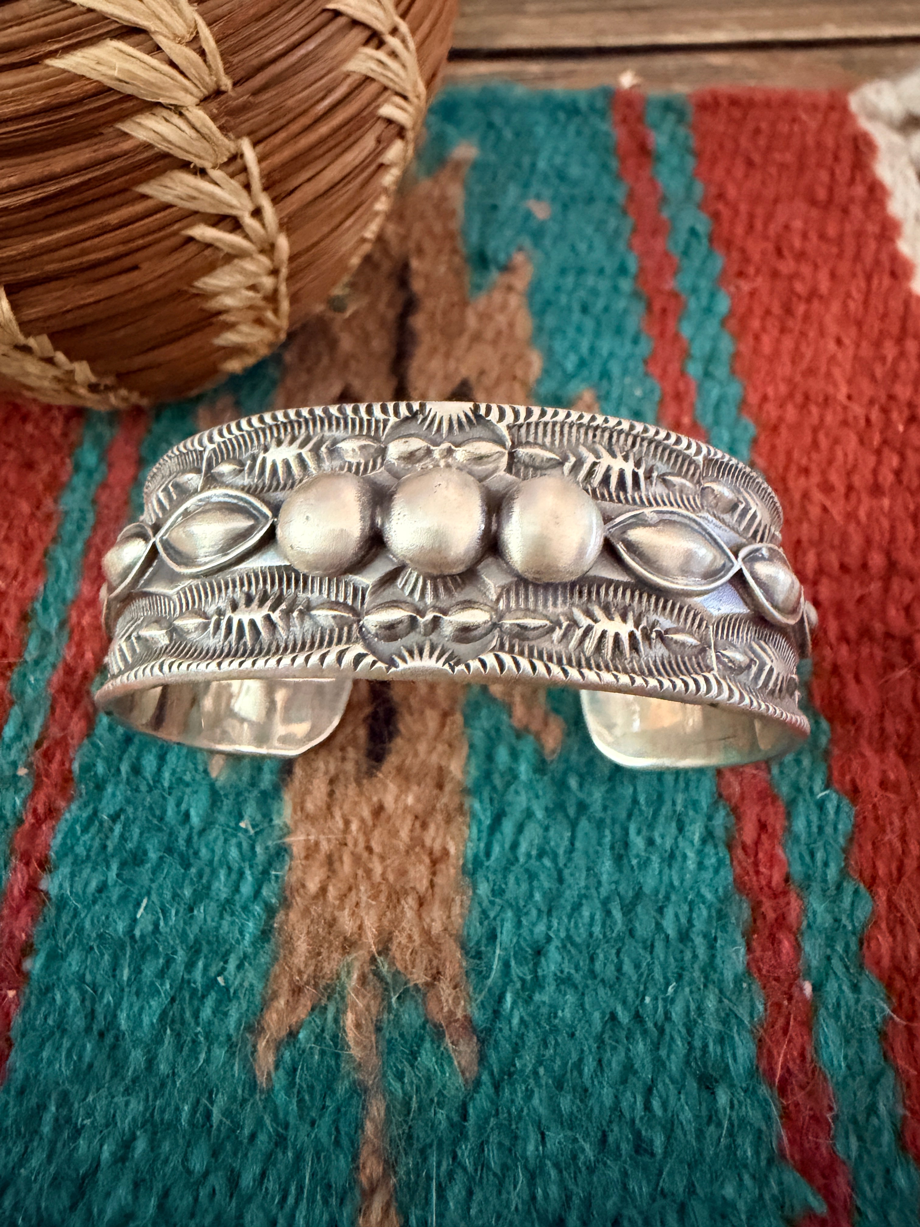 Handcrafted Sterling Silver Cuff Bracelet by Roland Dixson