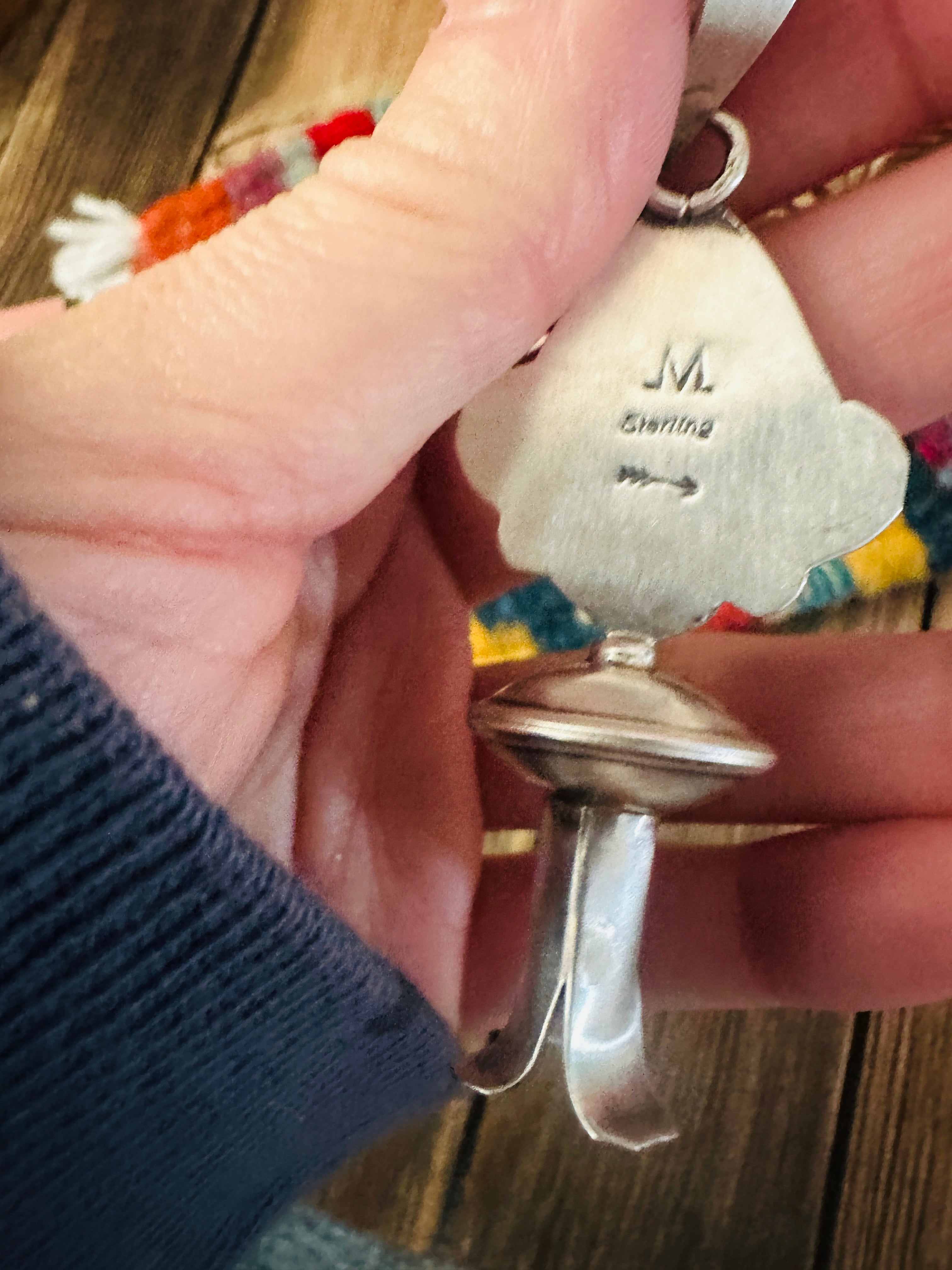 Handcrafted Sterling Silver & Turquoise Blossom Pendant