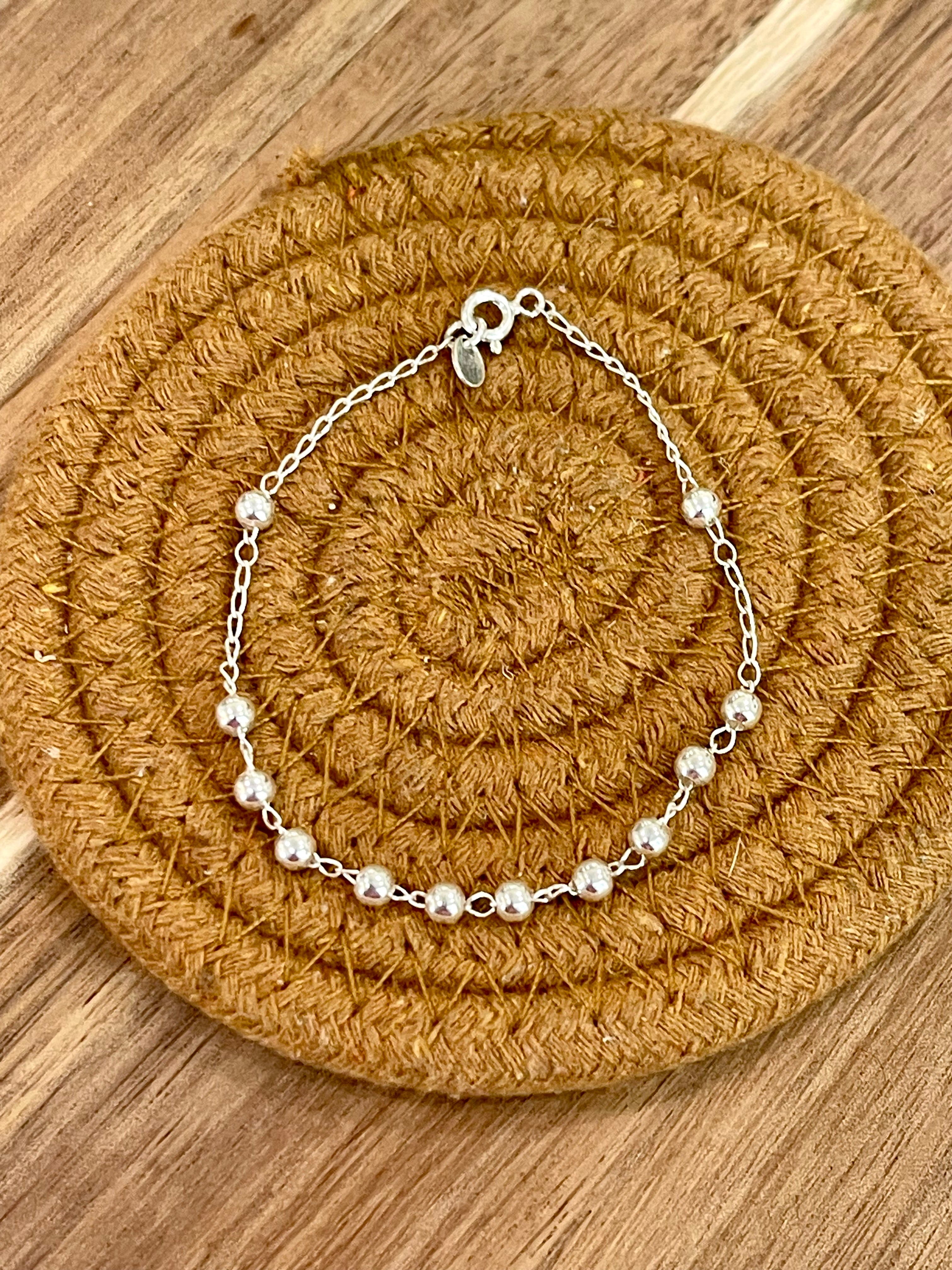 Handmade In Mexico Sterling Silver Chain Bracelet