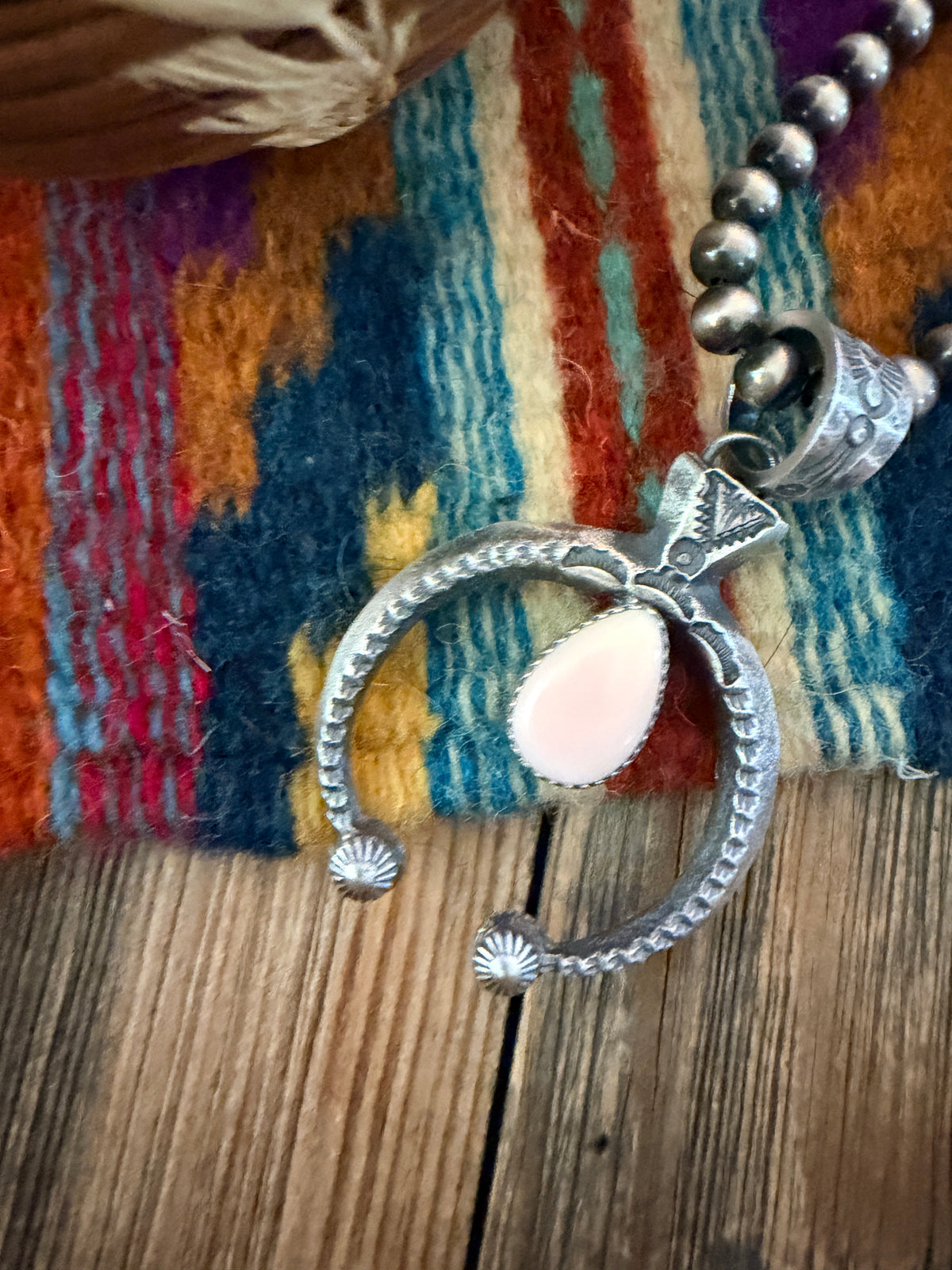 Handcrafted Sterling Silver & Queen Pink Conch Naja Pendant by Kevin Billah