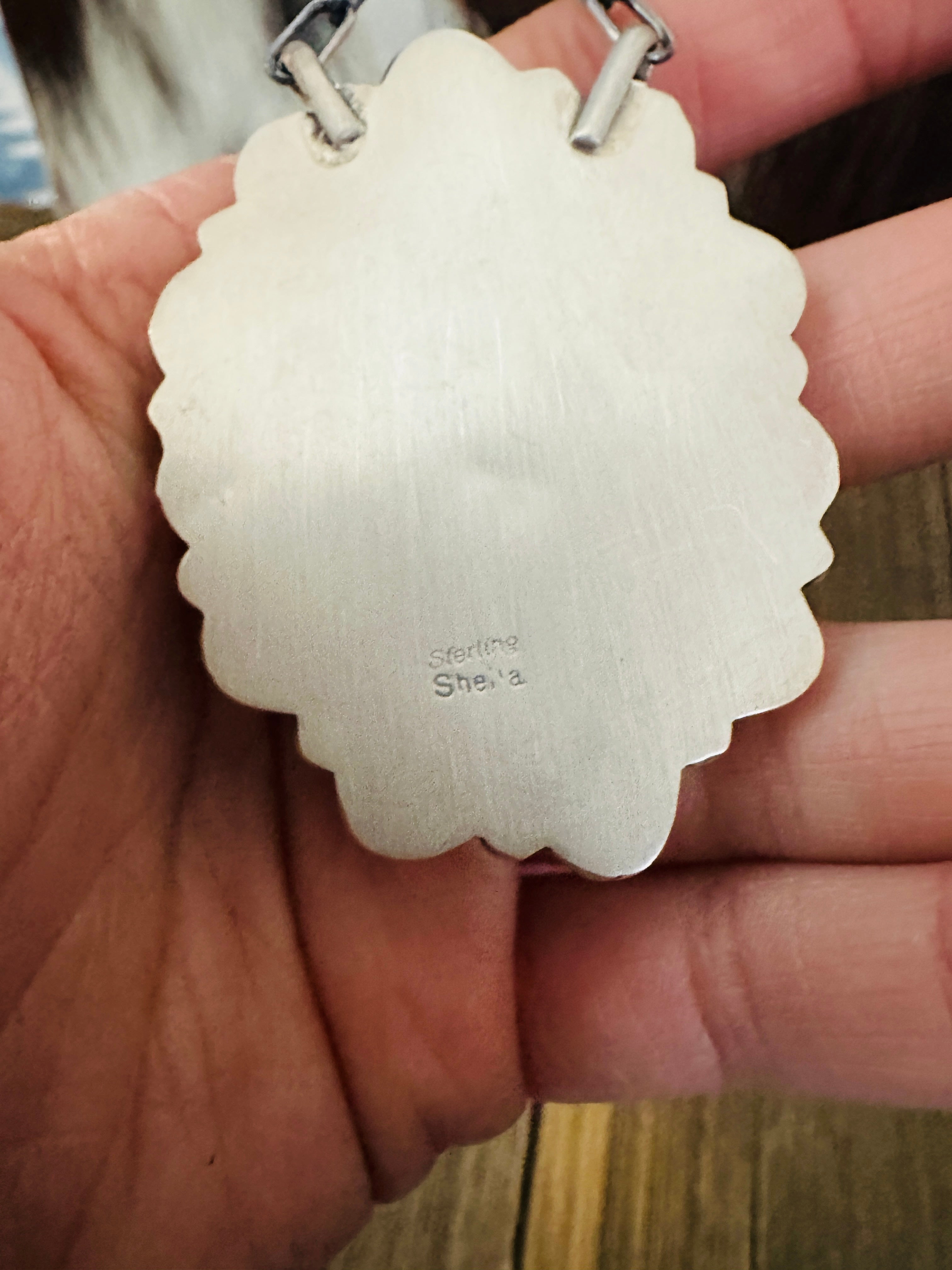 Handcrafted Multicolor Spiny Oyster & Sterling Silver Cluster Necklace by Sheila Becenti