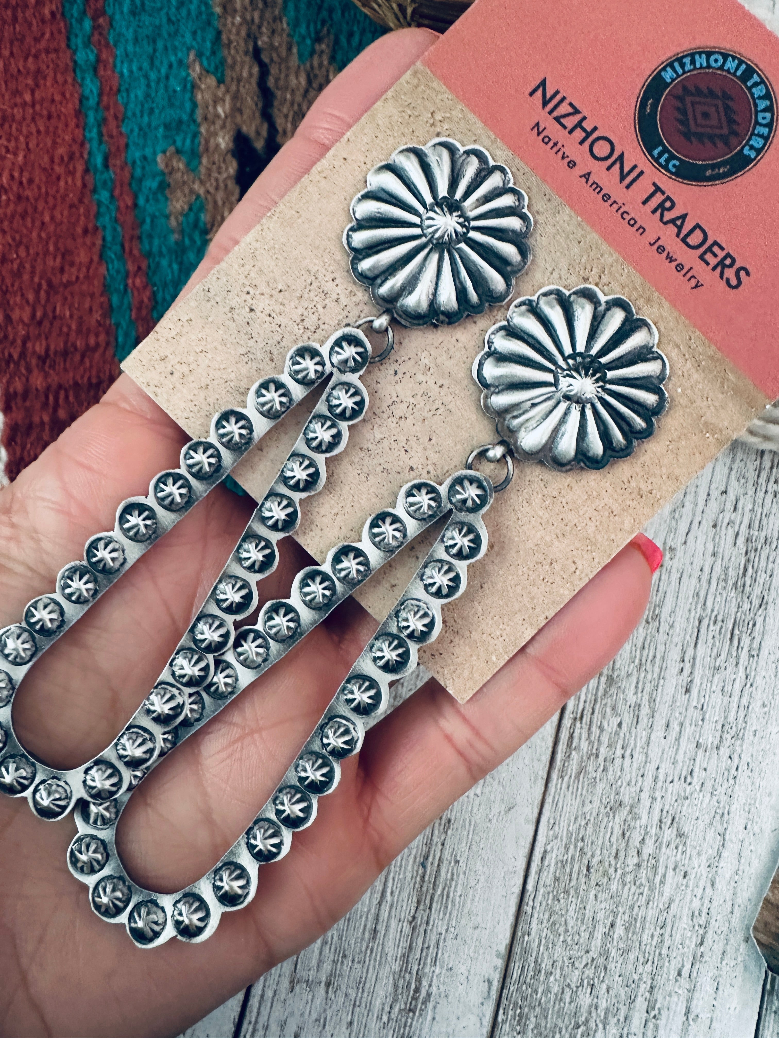 Handcrafted Sterling Silver Dangle Earrings By Eugene Charley