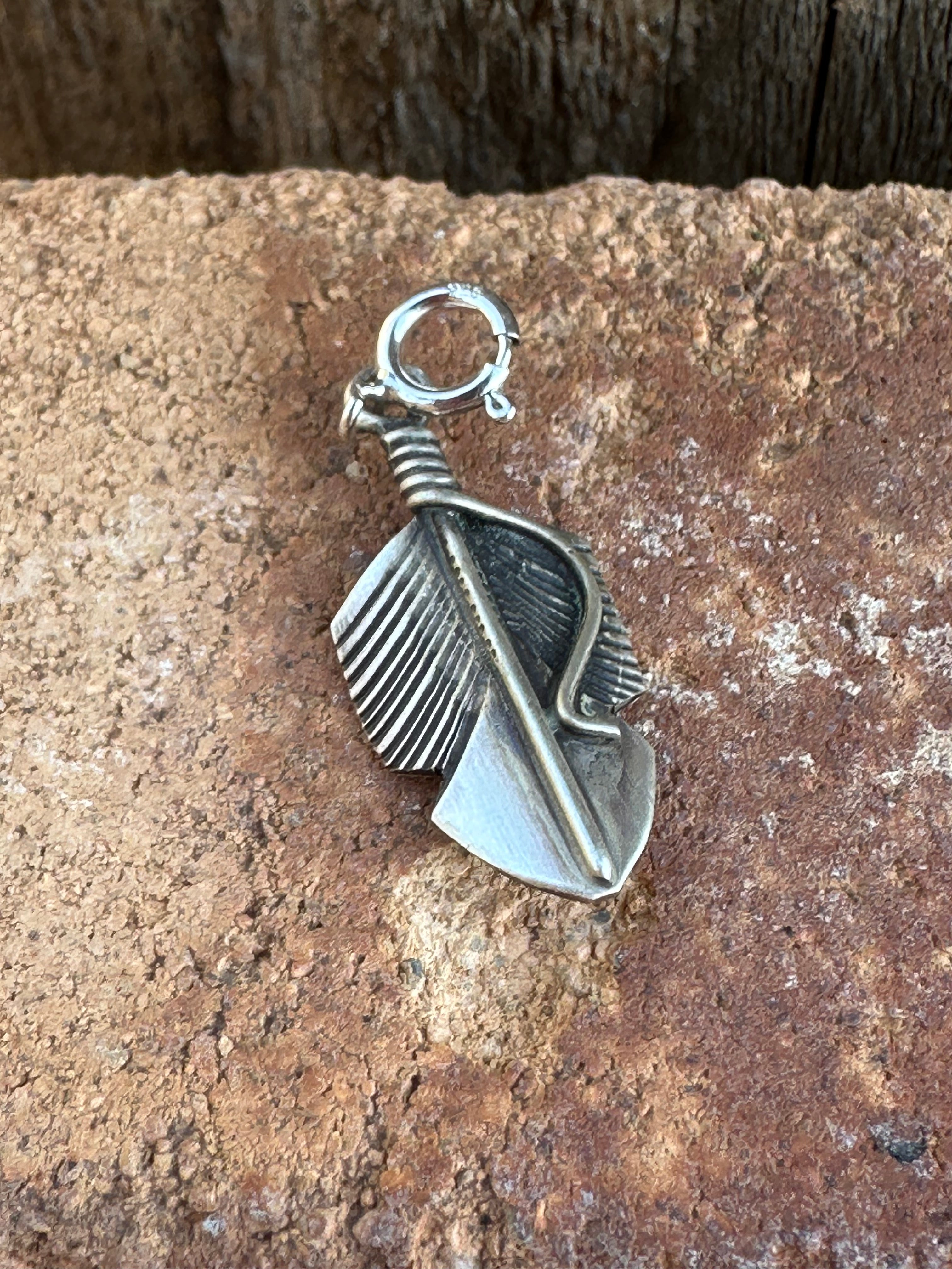 Handcrafted Crafted Sterling Silver Feather Charm