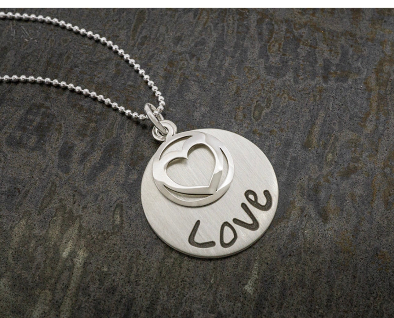 Sterling Silver Love Pendant Necklace
