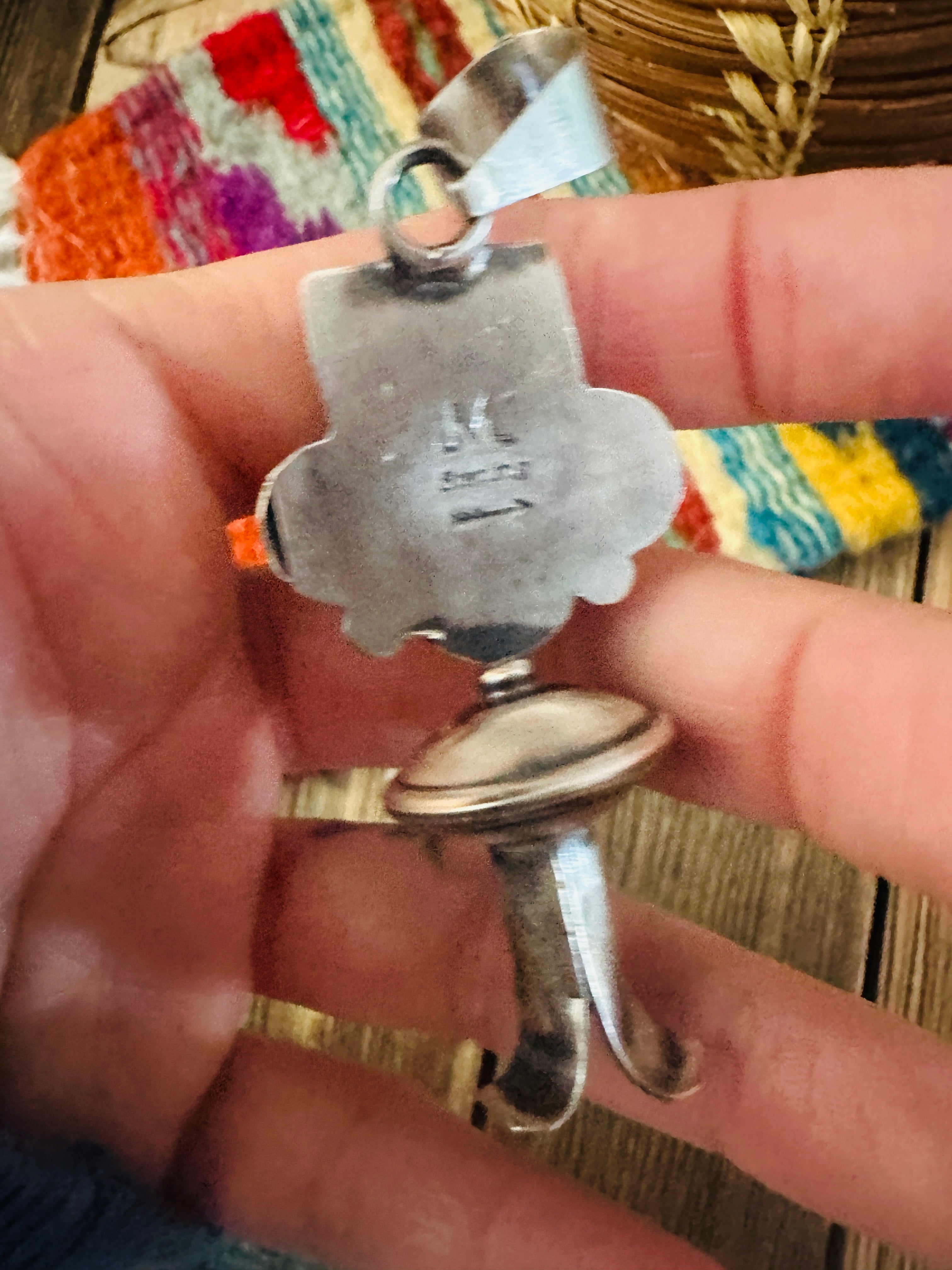 Handcrafted Sterling Silver & Turquoise Blossom Pendant