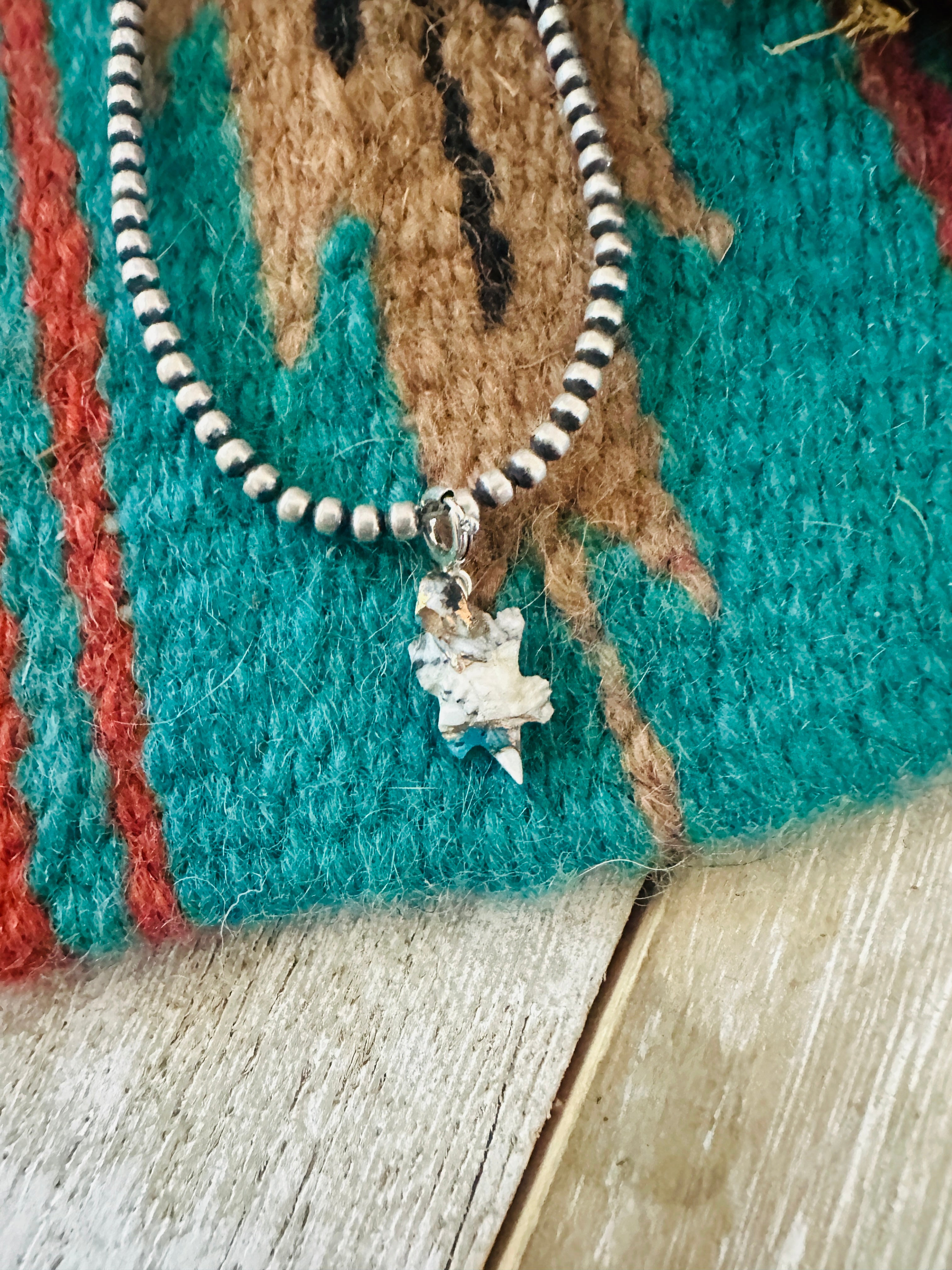 Handcrafted & Hand Carved Blue Mojave Lizard Charm