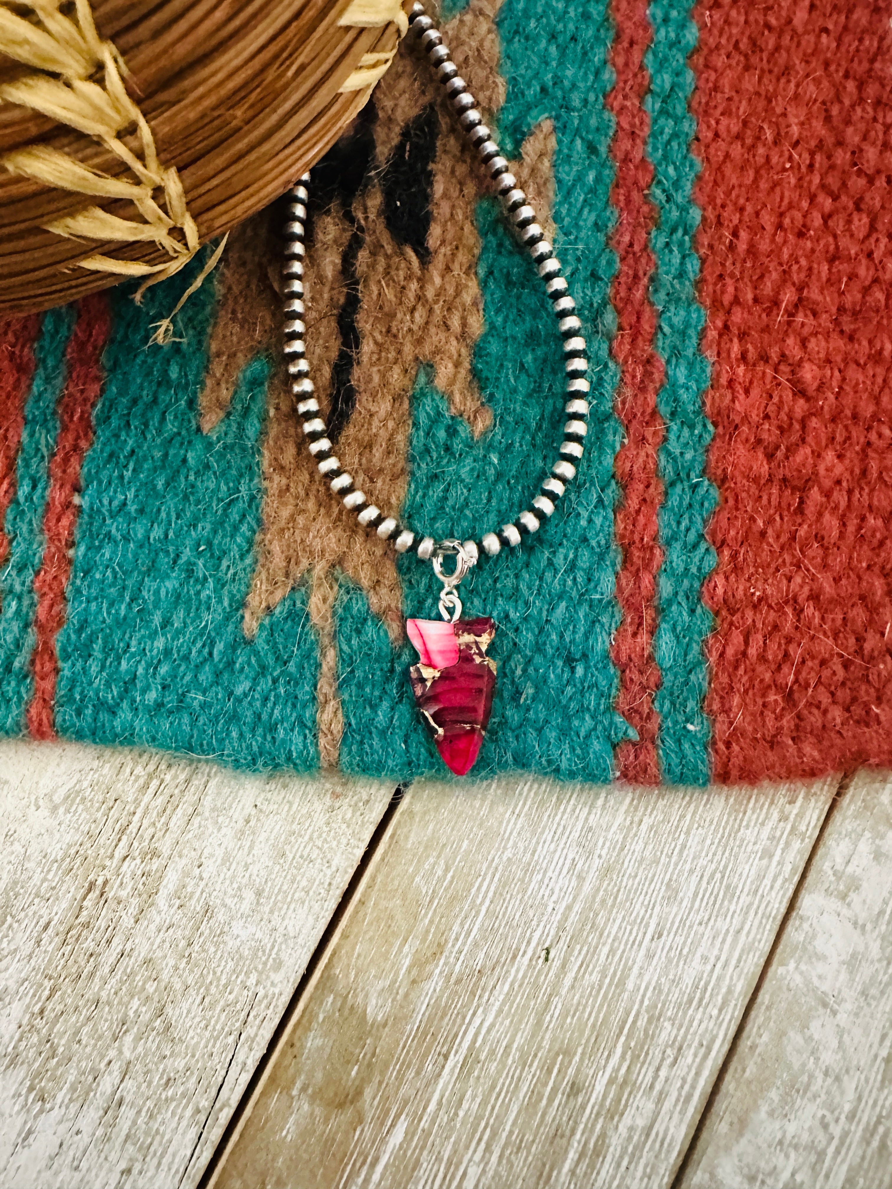 Handcrafted & Hand Carved Rose Dahlia Arrowhead Charm