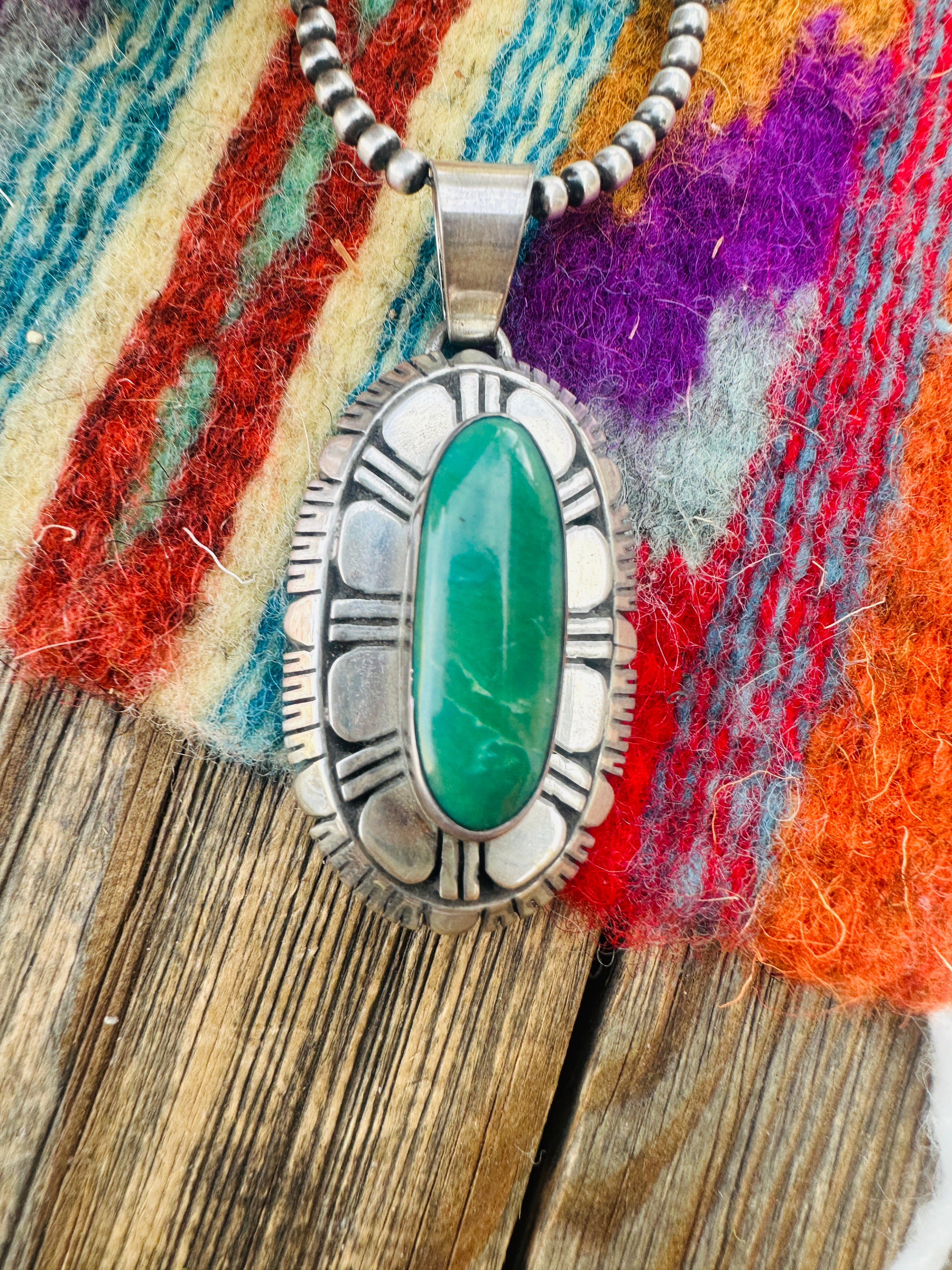 Handcrafted Sterling Silver & Variscite Pendant