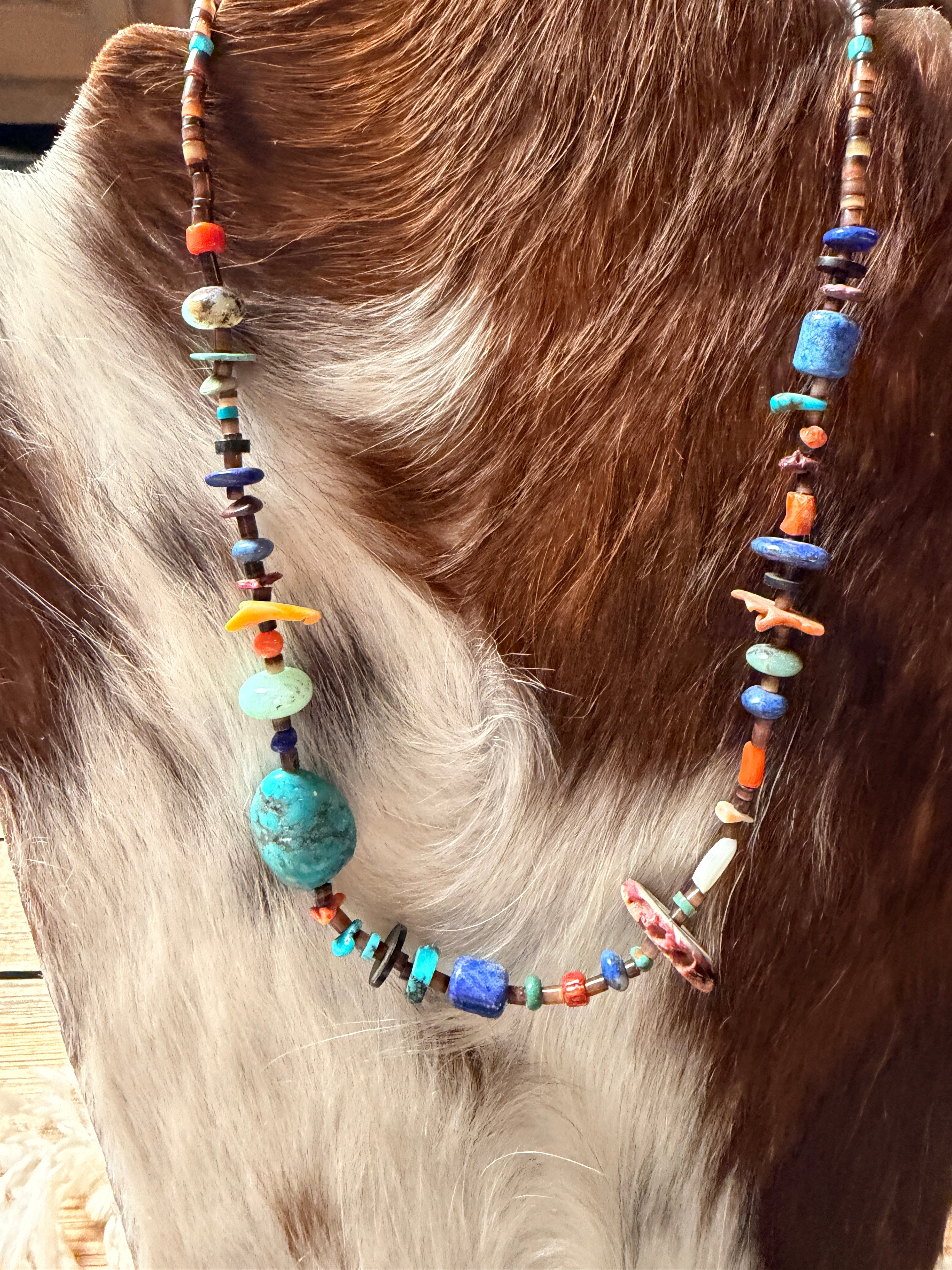 Handcrafted Multi Stone 18” Beaded Necklace