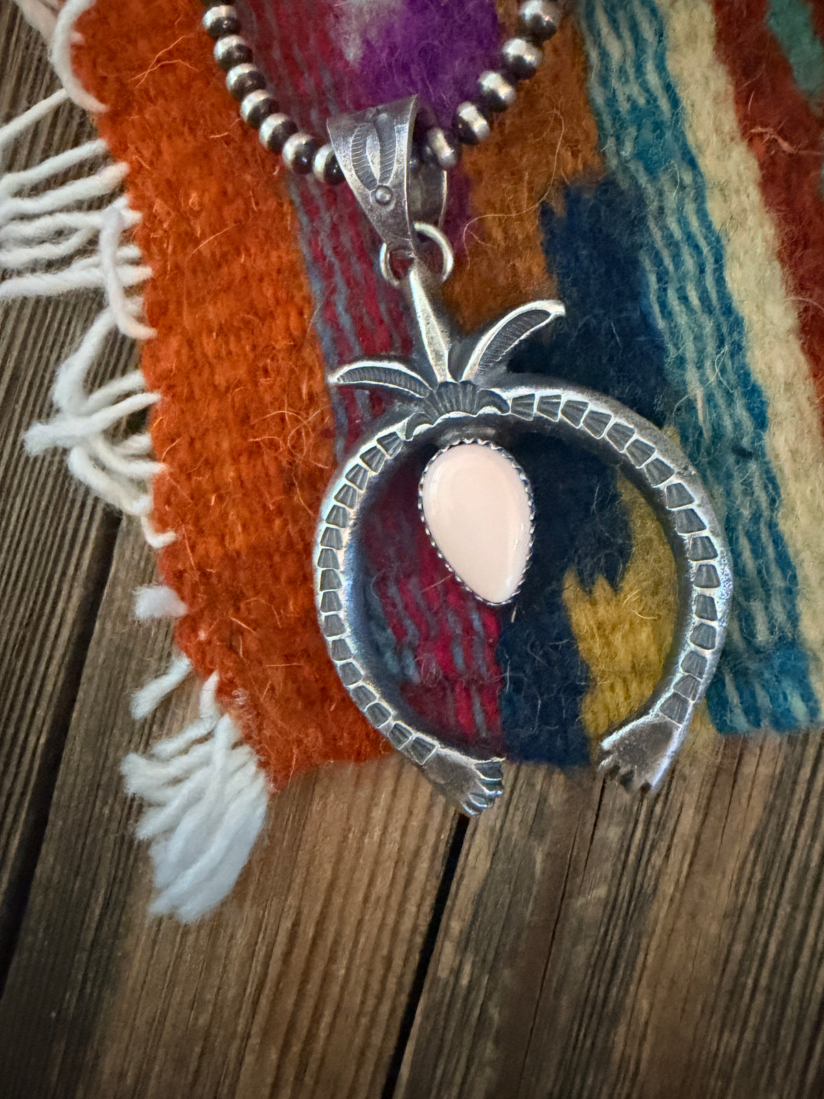 Handcrafted Sterling Silver & Queen Pink Conch Naja Pendant by Kevin Billah