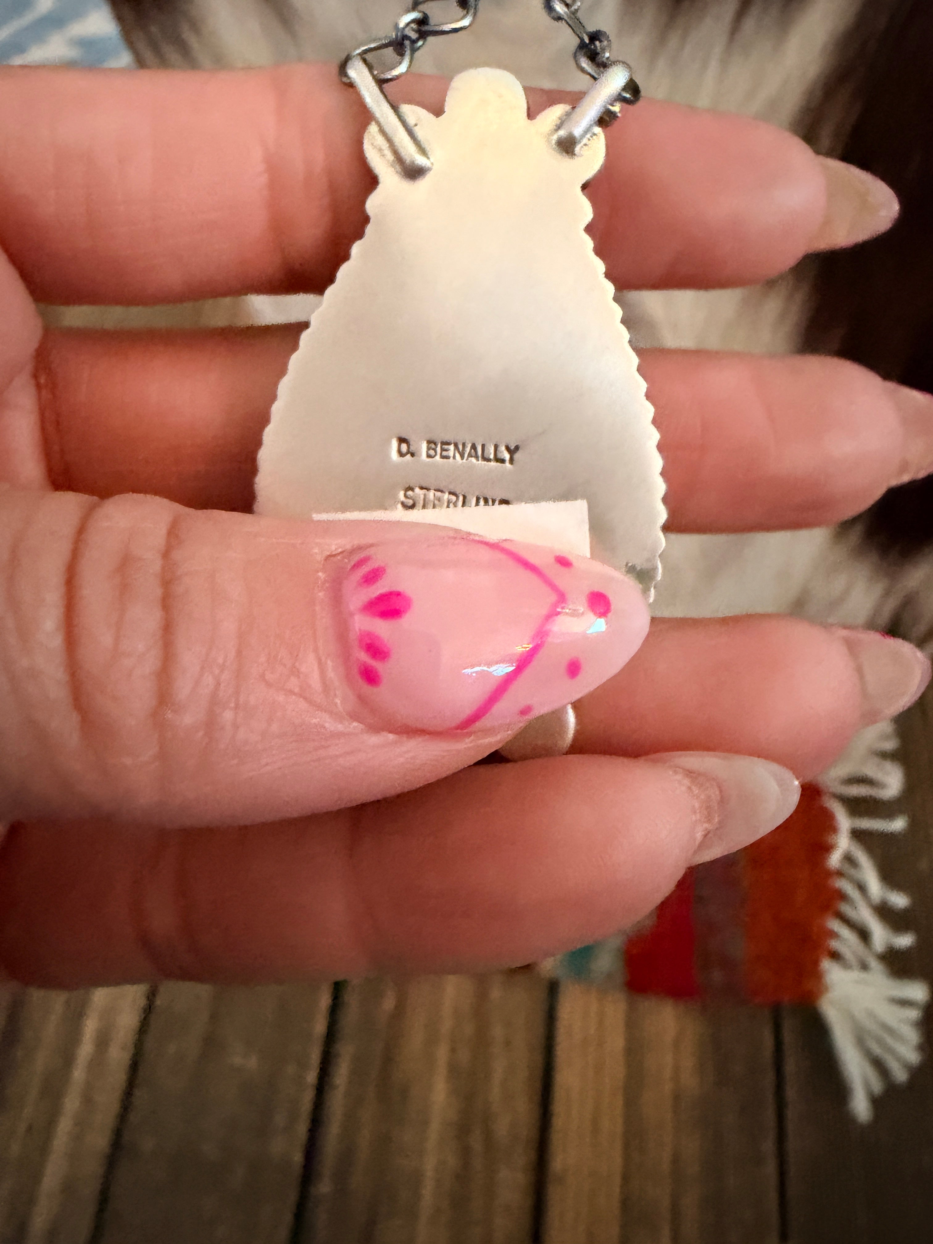 Handcrafted Turquoise & Sterling Silver Necklace by Daniel Benally