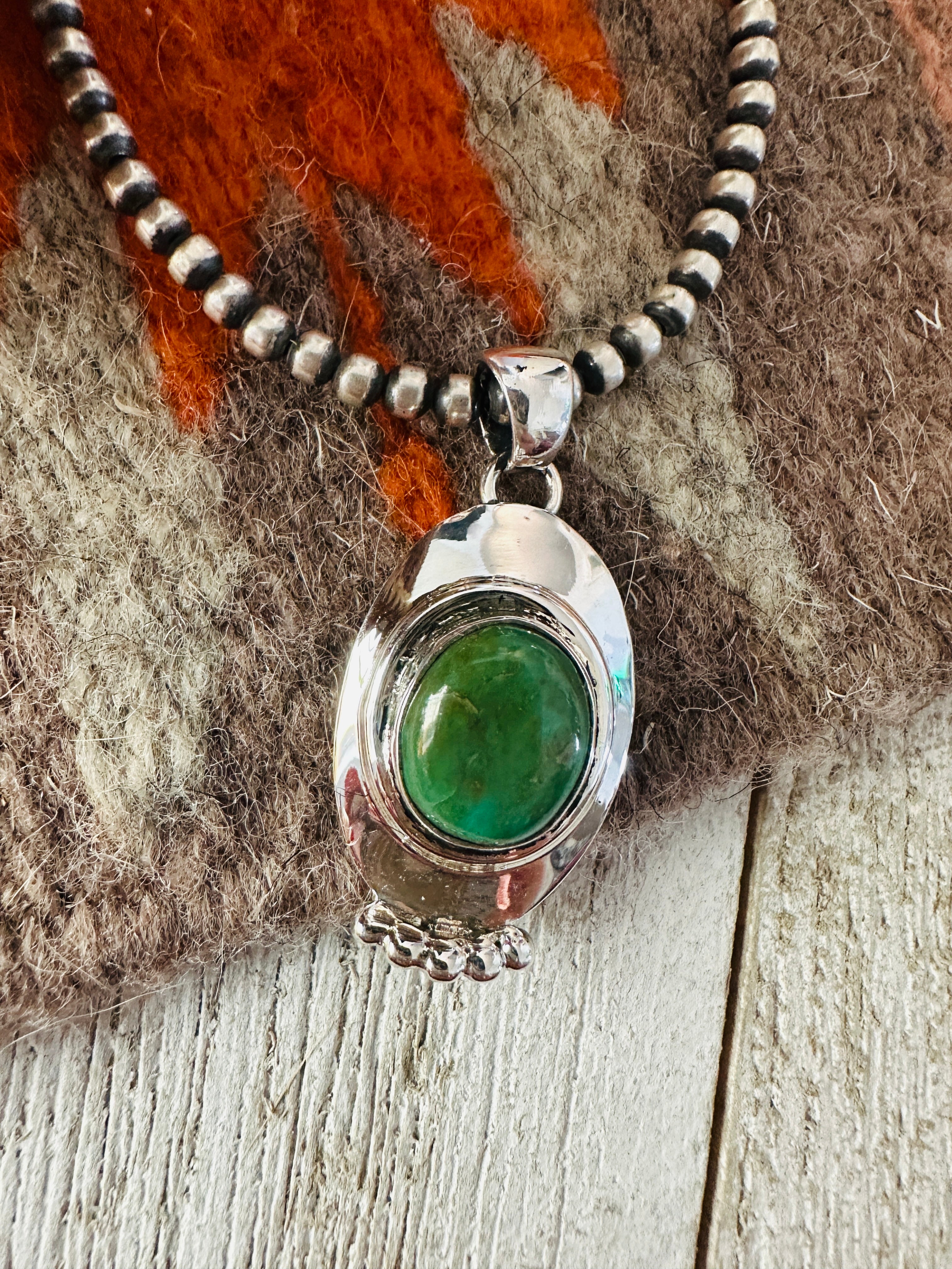 Handcrafted Turquoise & Sterling Silver Pendant