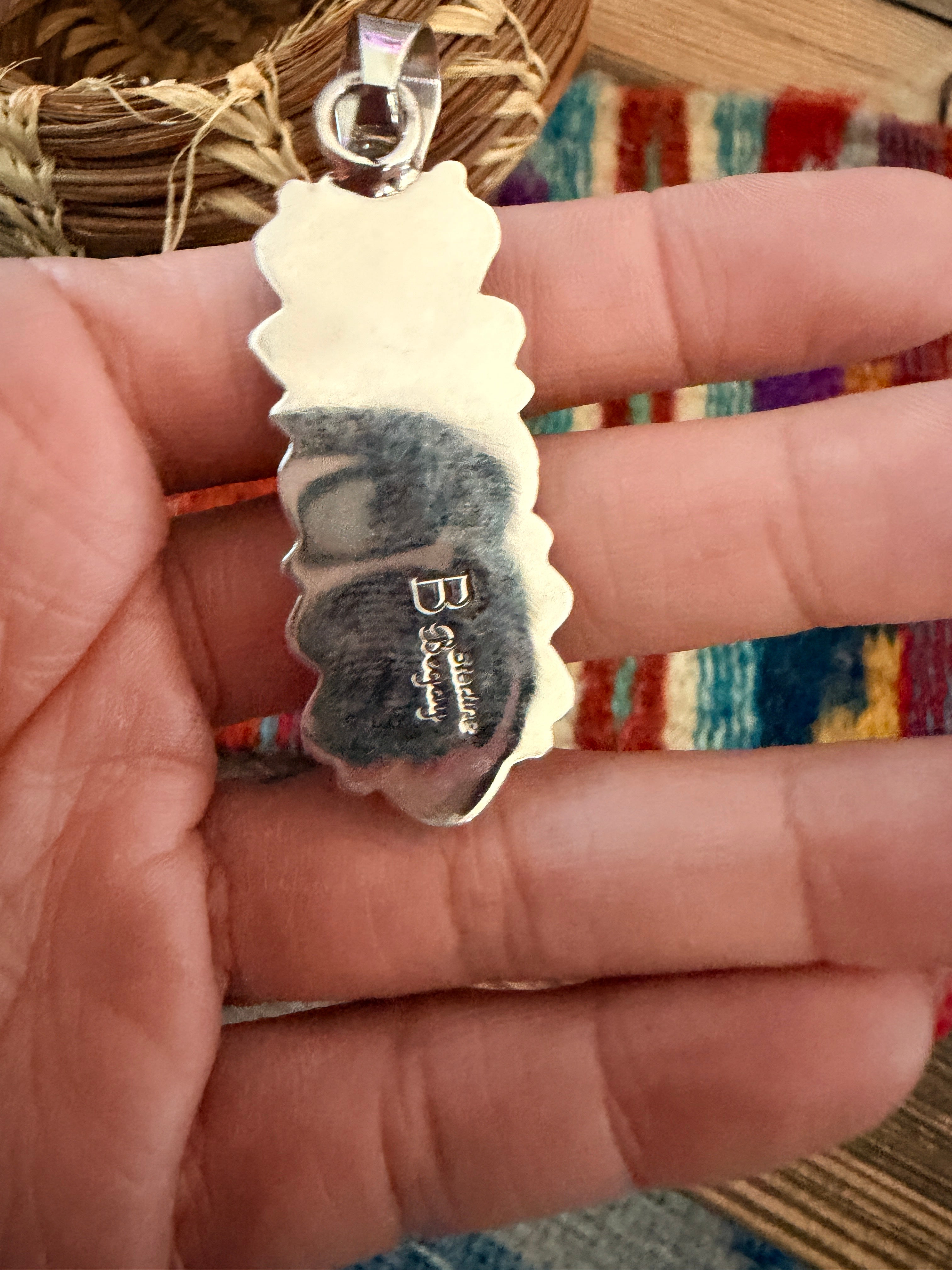 Handcrafted Turquoise and Sterling Silver Pendant